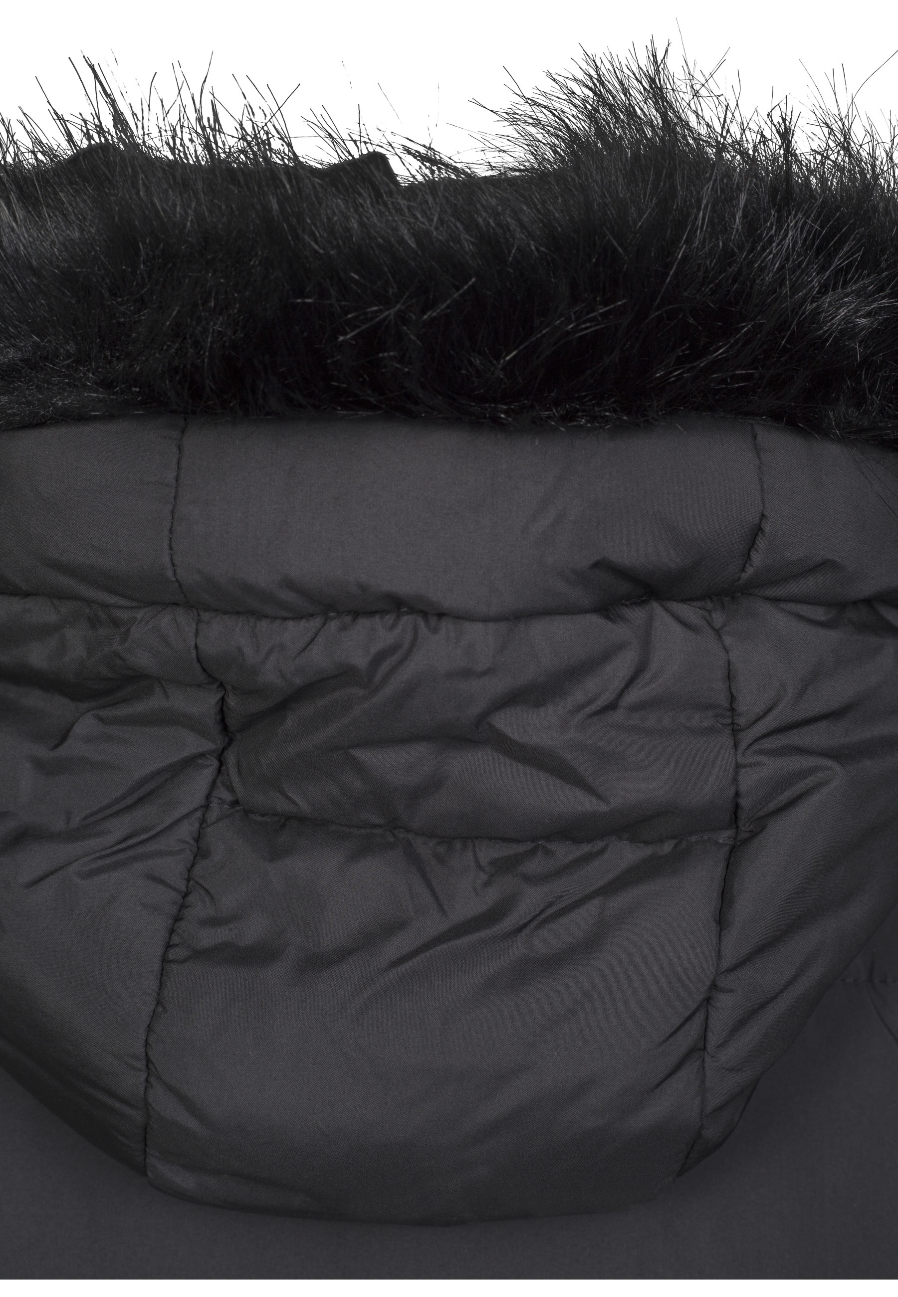 URBAN CLASSICS Winterjacke »Urban Classics Damen Ladies Oversize Faux Fur Puffer Coat« 1 Stk. tlg. mit Kapuze