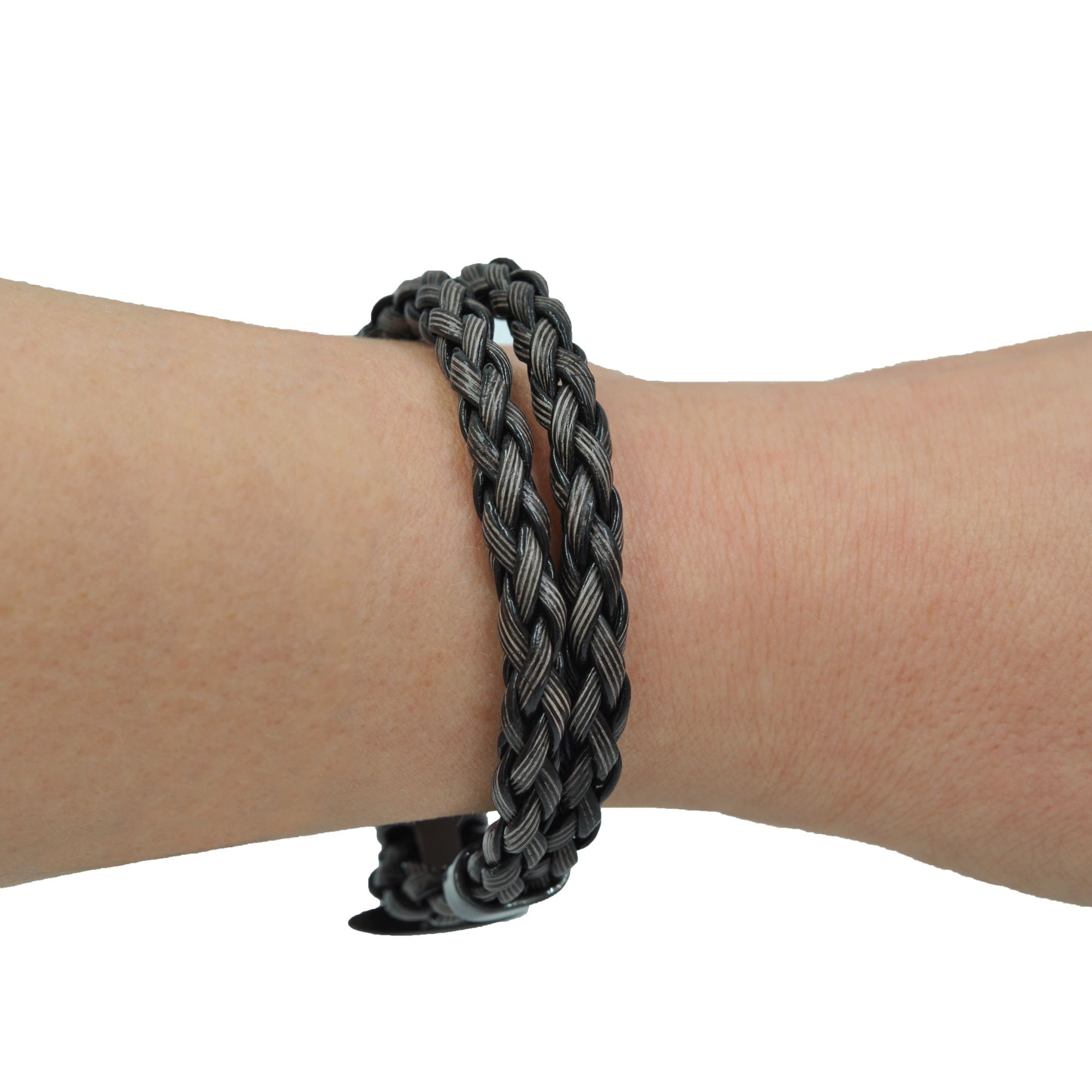 Steuer Armband »Kunstleder braun geflochten«