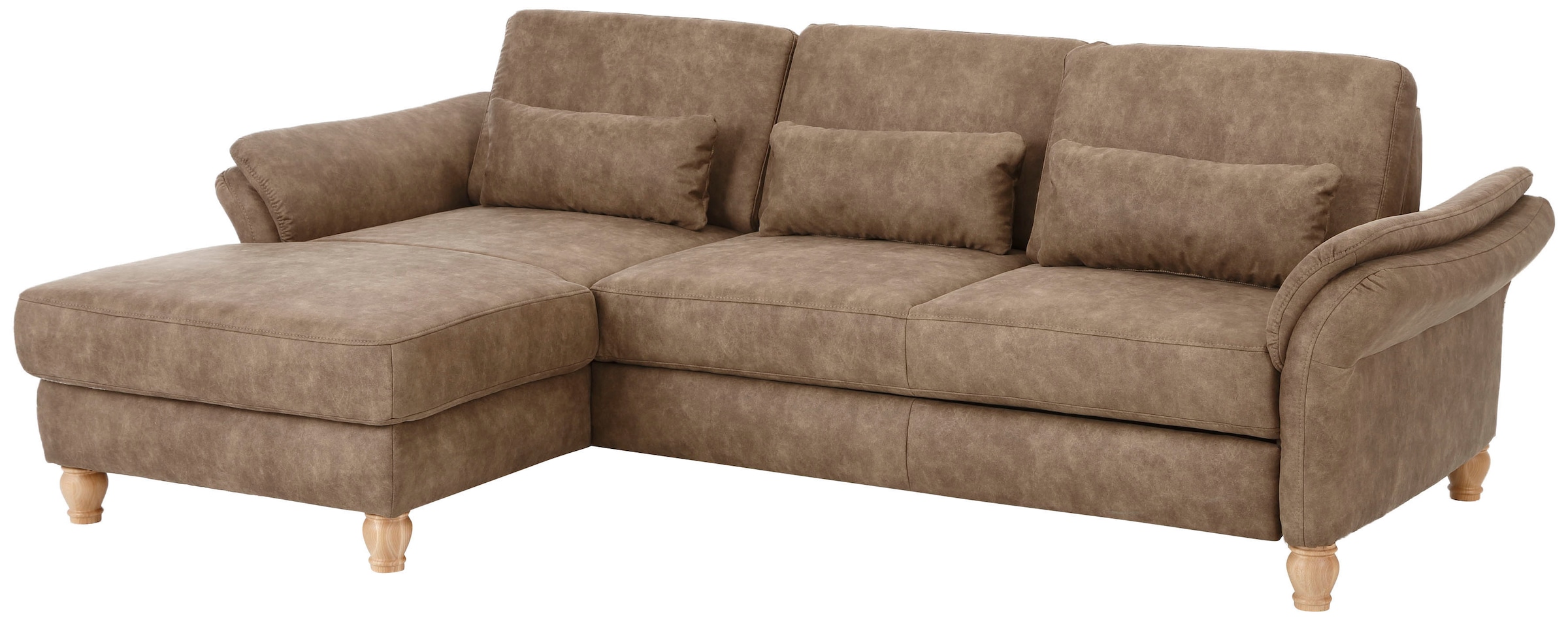 Home affaire Ecksofa »Palace L-Form«, incl. Sitztiefenverstellung, wahlweise mit Bettfunktion und Stauraum