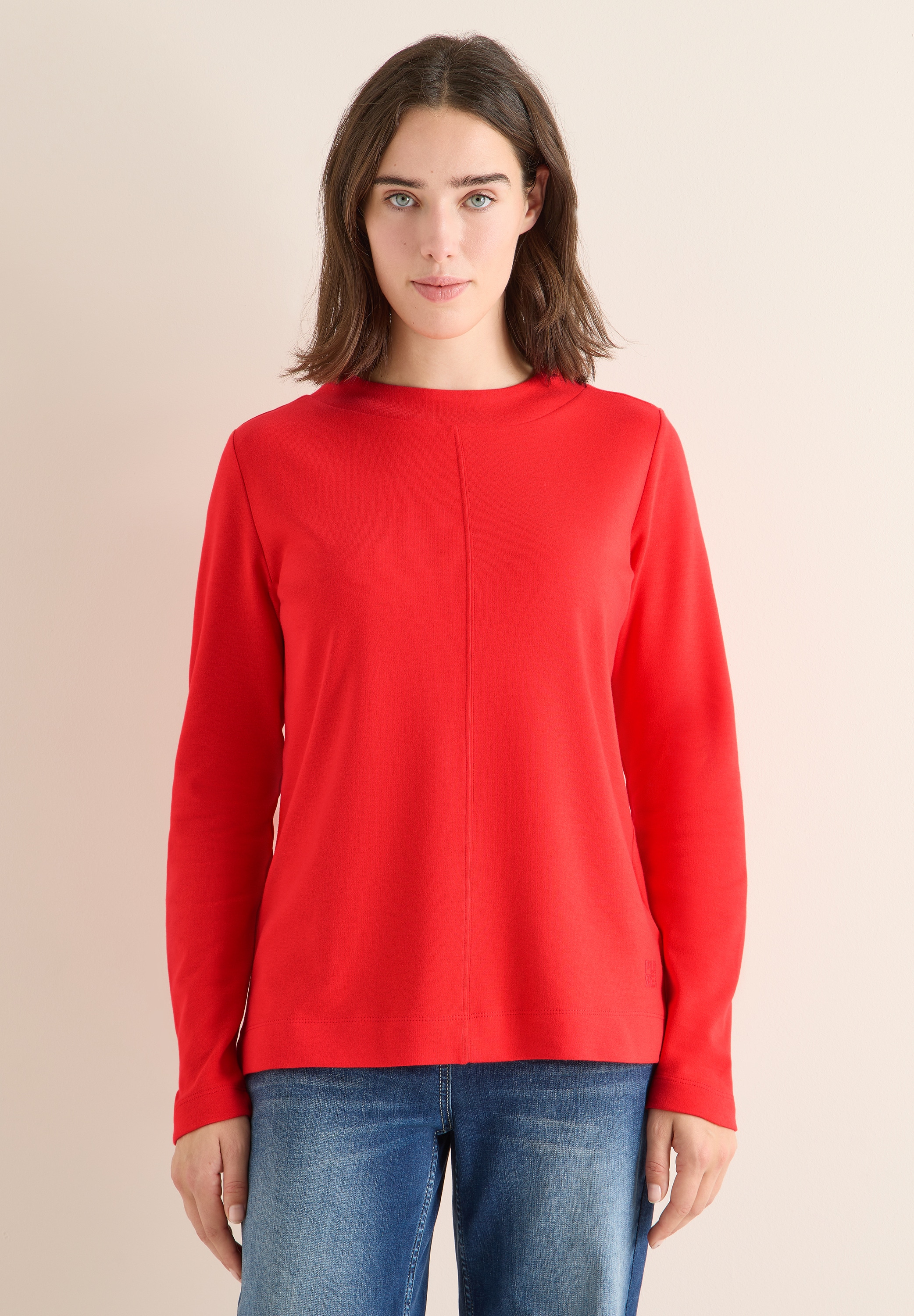 Cecil Langarmshirt in Unifarbe günstig online kaufen