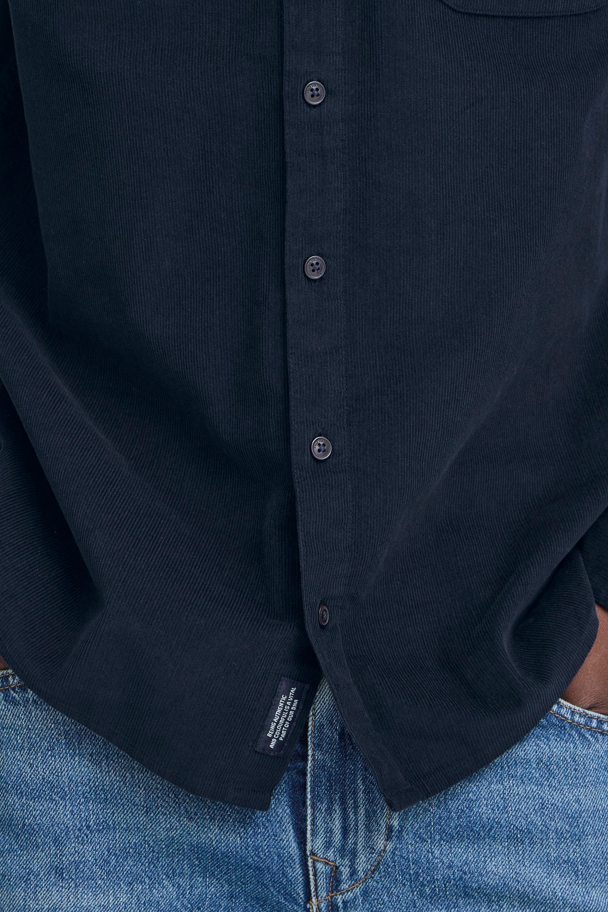 Blend Langarmhemd »BHDEMIR«, Stilvolles Cordhemd mit Brusttasche
