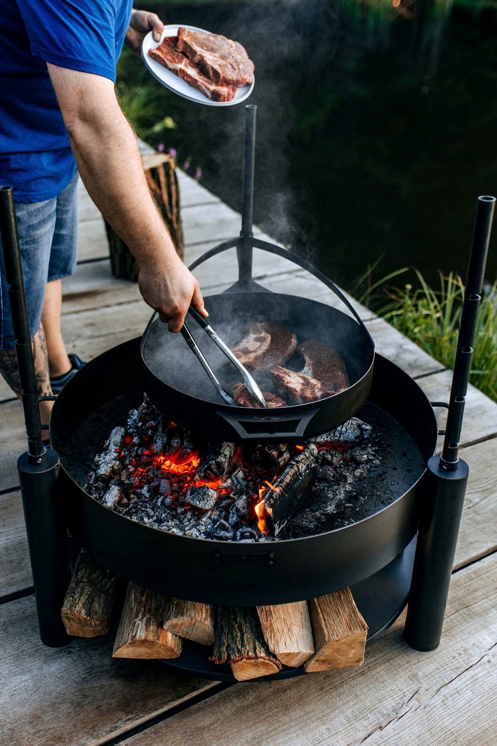 CookKing Grillpfanne "CookKing Stahl Pfanne Für Feuerschale Bandito & Monta günstig online kaufen