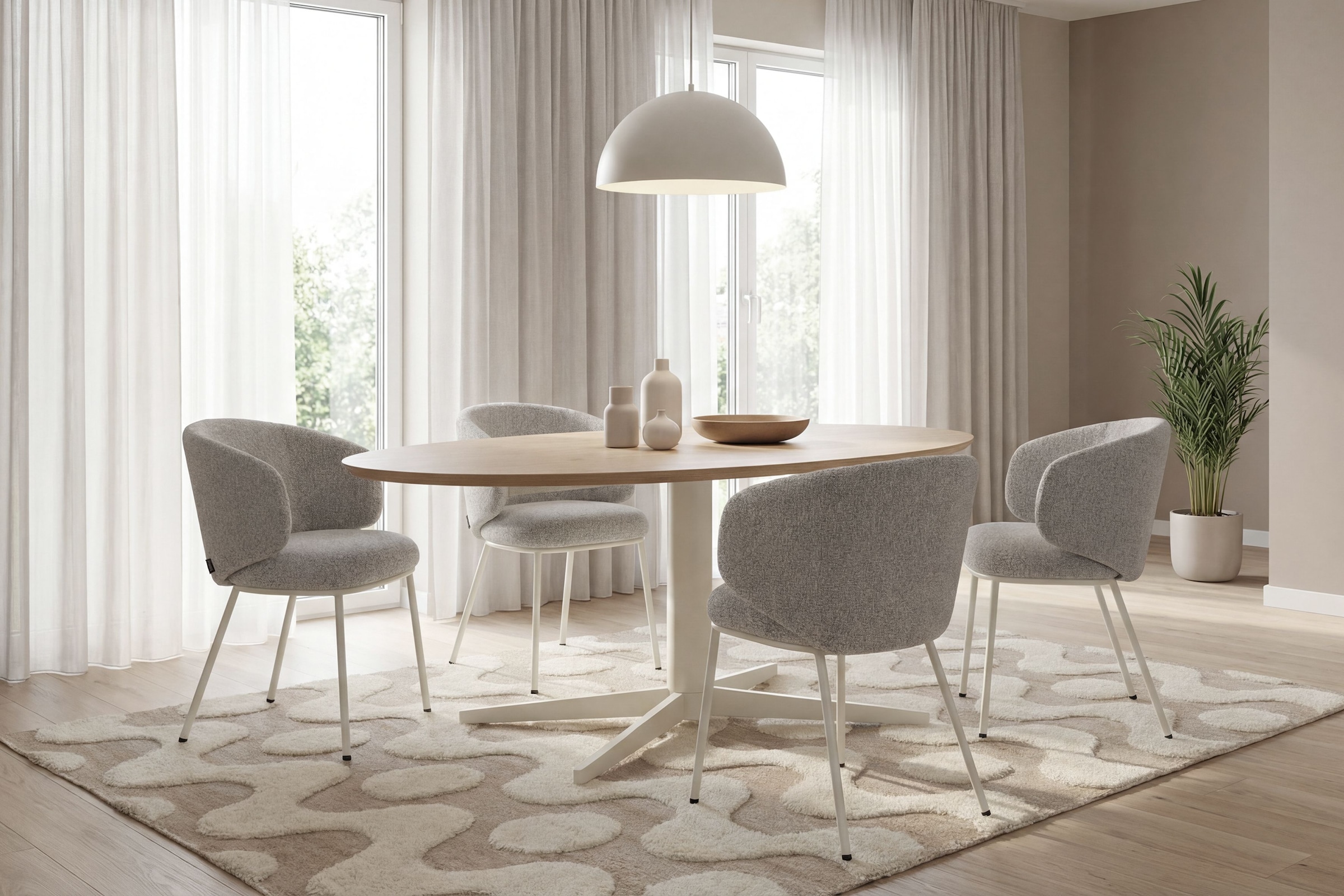 SCHÖNER WOHNEN-Kollektion Esstisch »FEVIK« 1 Stk. tlg. in 160 cm oder 200 cm, mit Schweizer Kante und Stativuntergestell