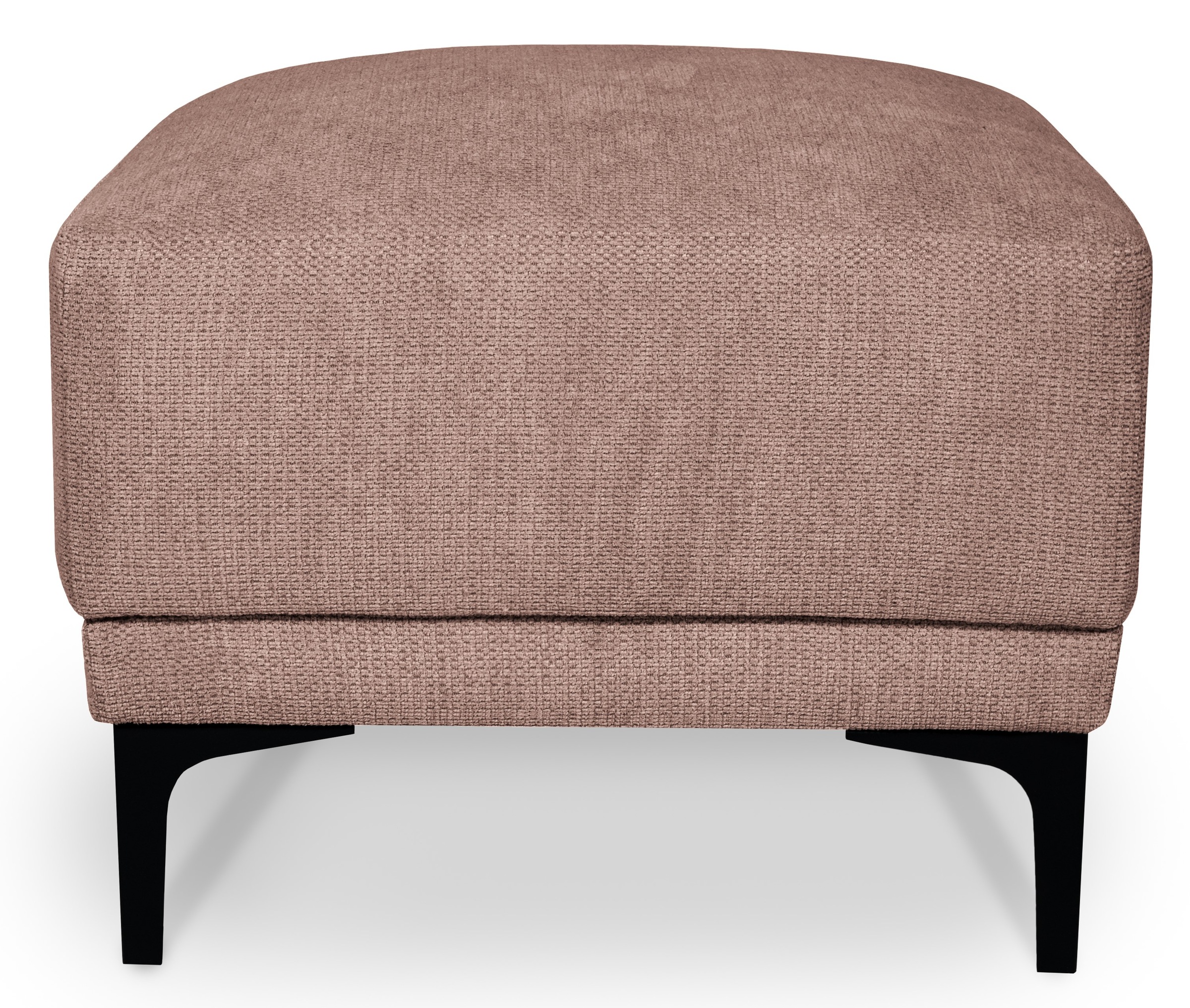 Polsterhocker OTTO HOME "Xander", braun (cinnamon), B:58cm H:45cm T:58cm, 90% PES, 10% NY, Hocker, Polsterhocker, Breite 58 cm, Soft-Touch Chenille, schwarze Metallfüße 3