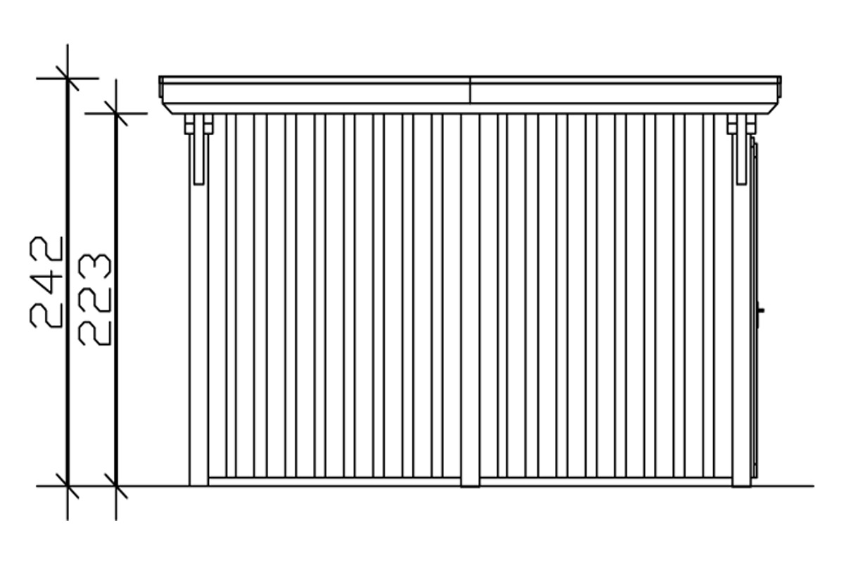 Skanholz Einzelcarport »Emsland«, Leimholz-Nordisches Fichtenholz, 341 cm, weiß