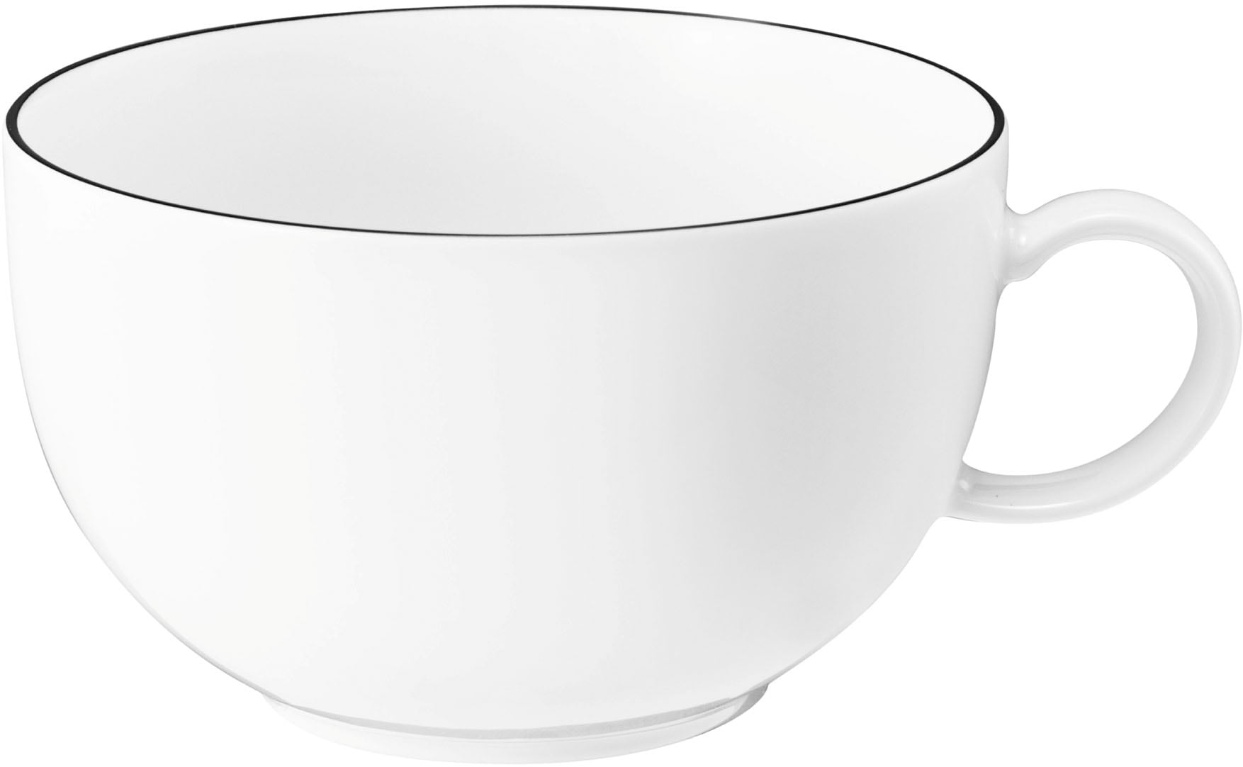 Seltmann Weiden Tasse "Lido Black Line" Milchkaffeeobertasse 0,35 l günstig online kaufen