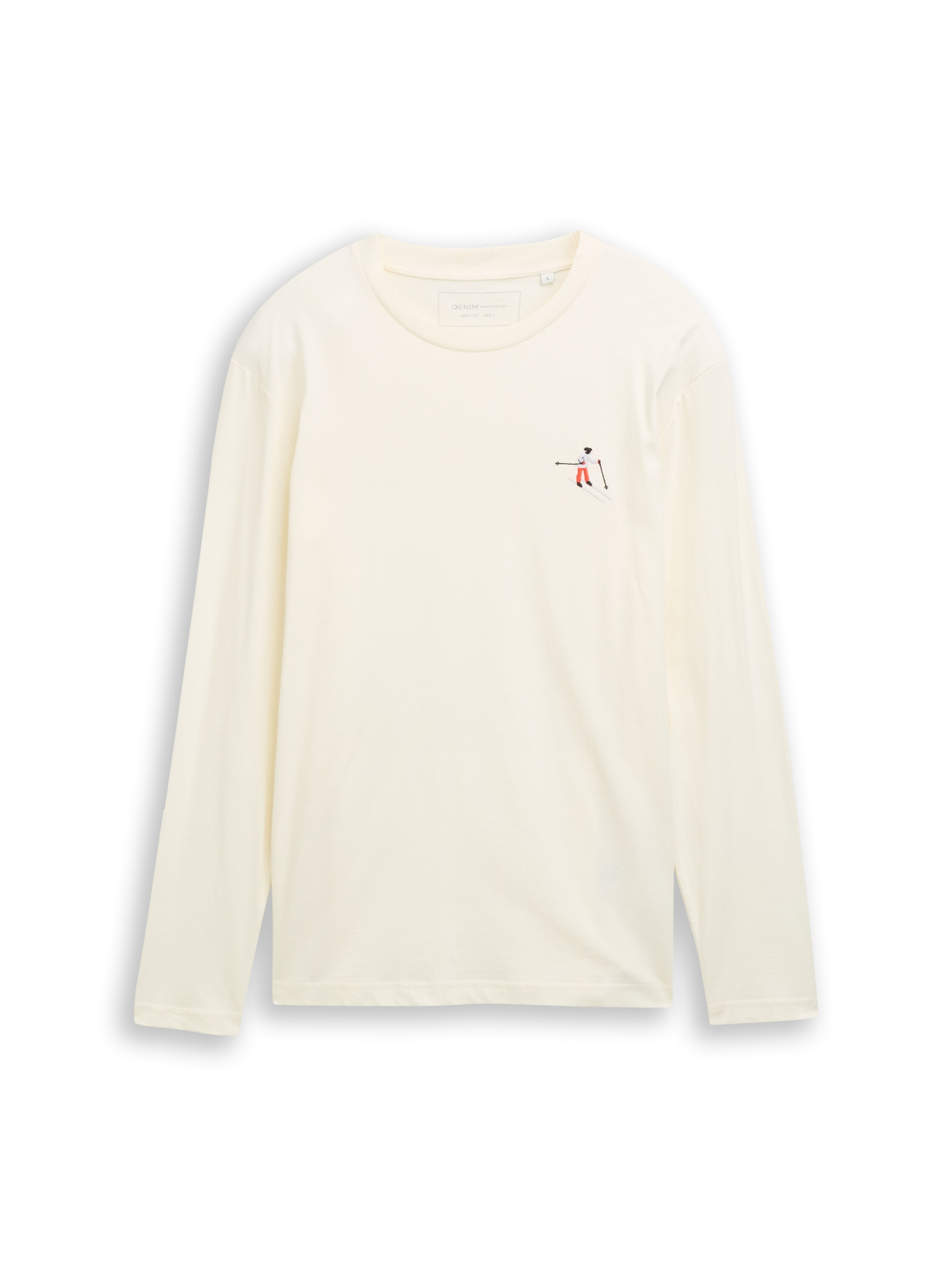 TOM TAILOR Denim Langarmshirt mit Logo-Stickerei auf der Brust