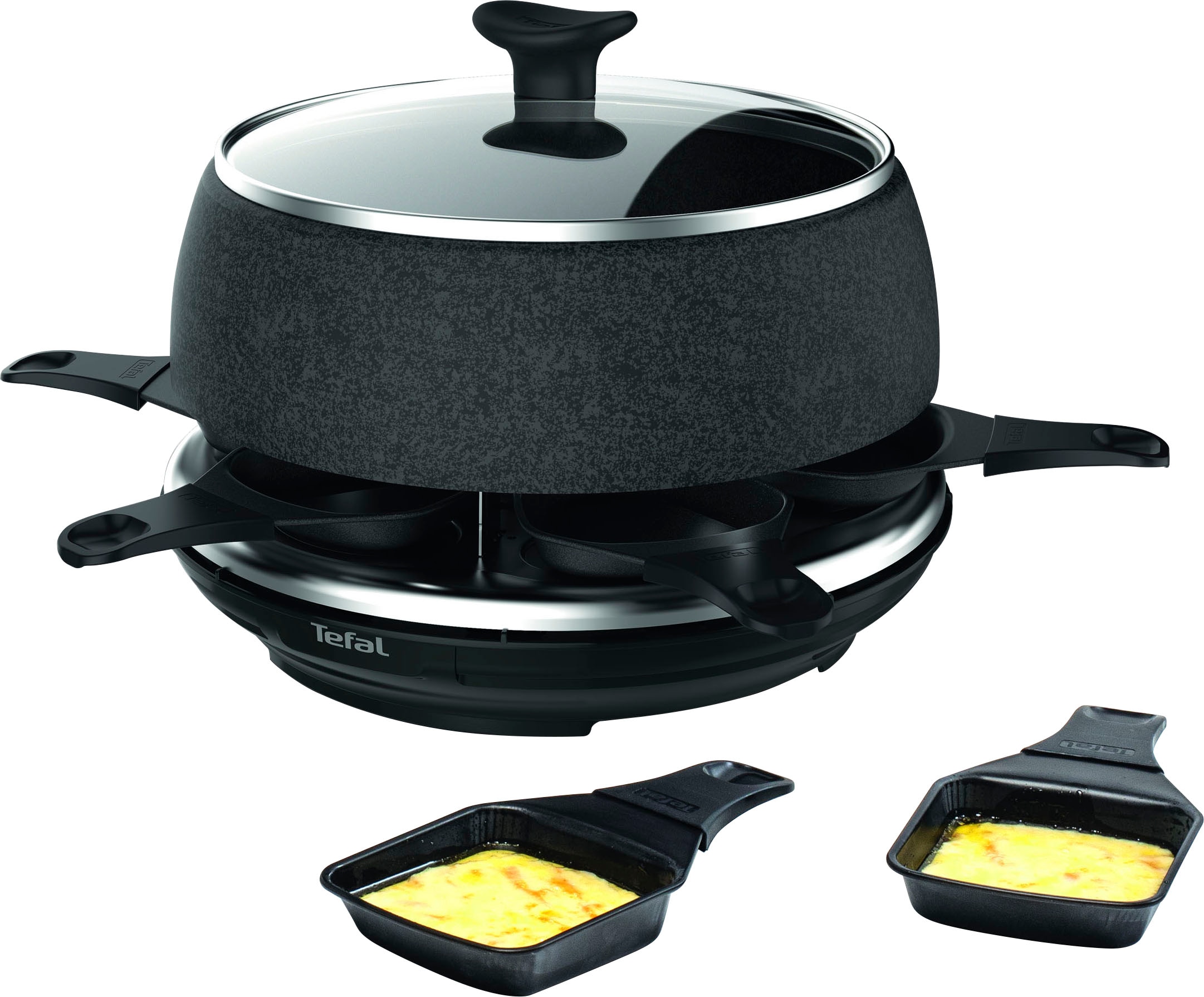 Tefal Raclette und Fondue-Set "Cheese n Co, 6 Raclettepfännchen, 850 W, für 6 Personen,", 6 St. Raclettepfännchen, 850 W