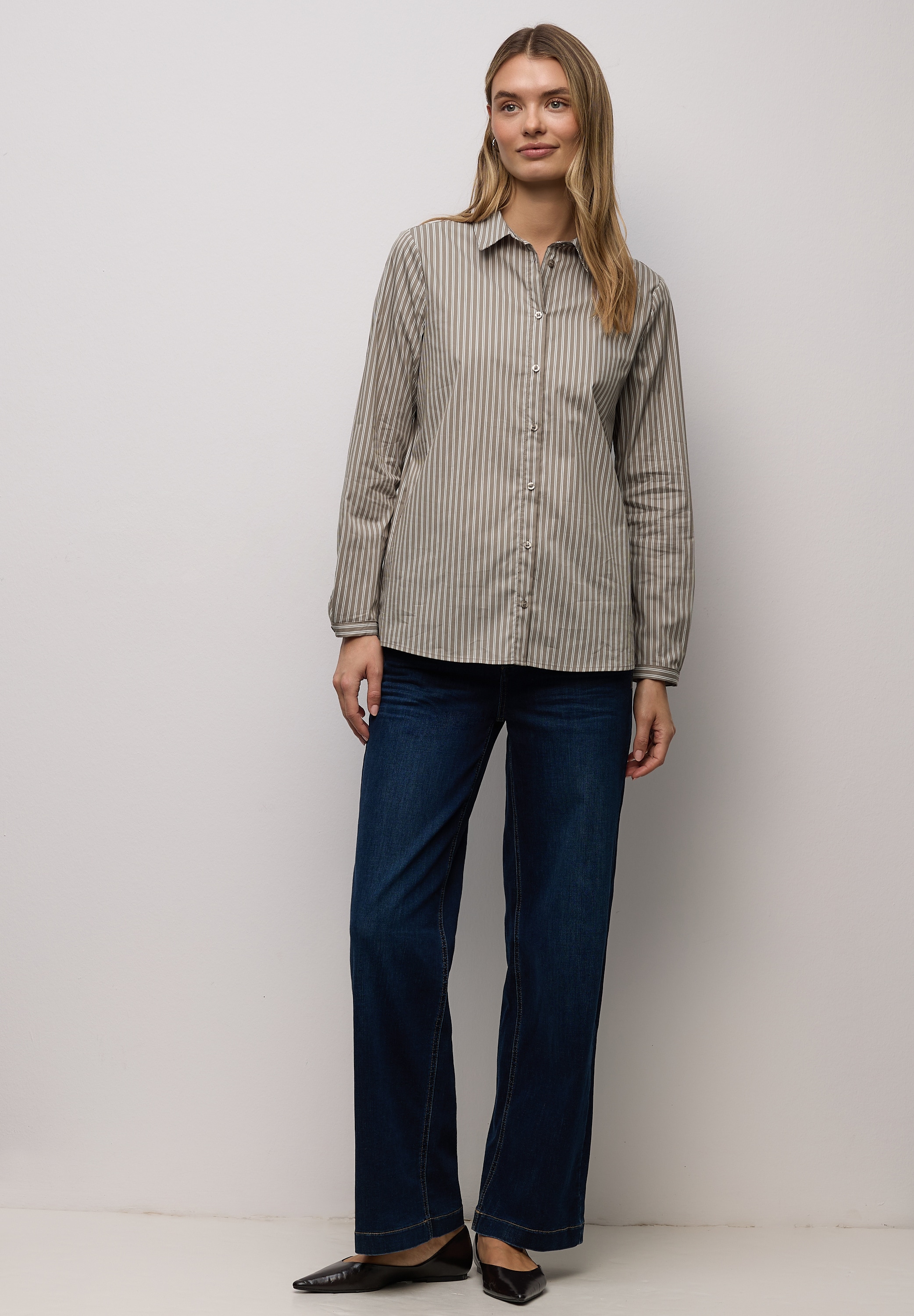 STREET ONE Langarmbluse aus Baumwolle mit Stretchanteil