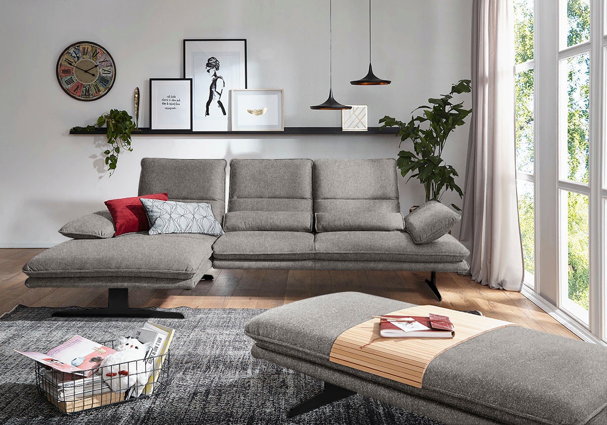 W.SCHILLIG Ecksofa "broadway, Designsofa mit tollem Sitzkomfort", Sitztiefe günstig online kaufen