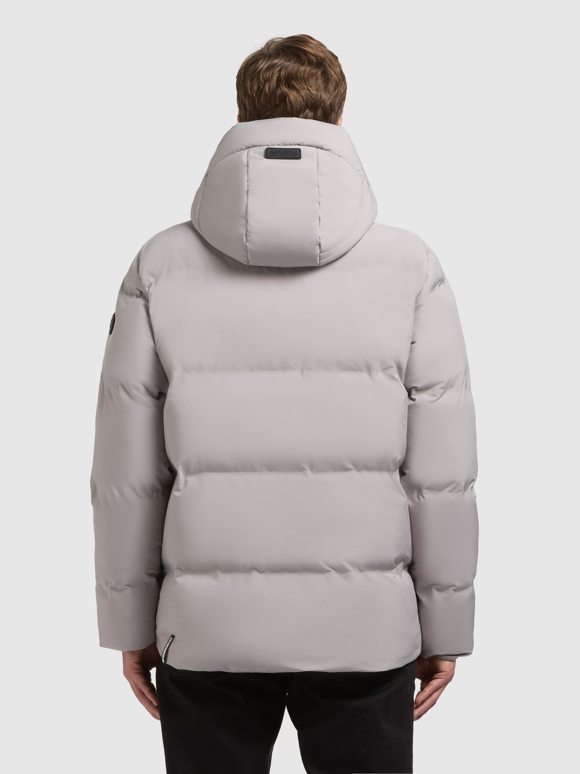 Anorak KHUJO "DAVE", Herren, Gr. M, blizzard grau, 100% Polyester, unifarben, regular fit, eingesetzt gerader Abschluss mit innenliegendem Gummizug, Jacken 3