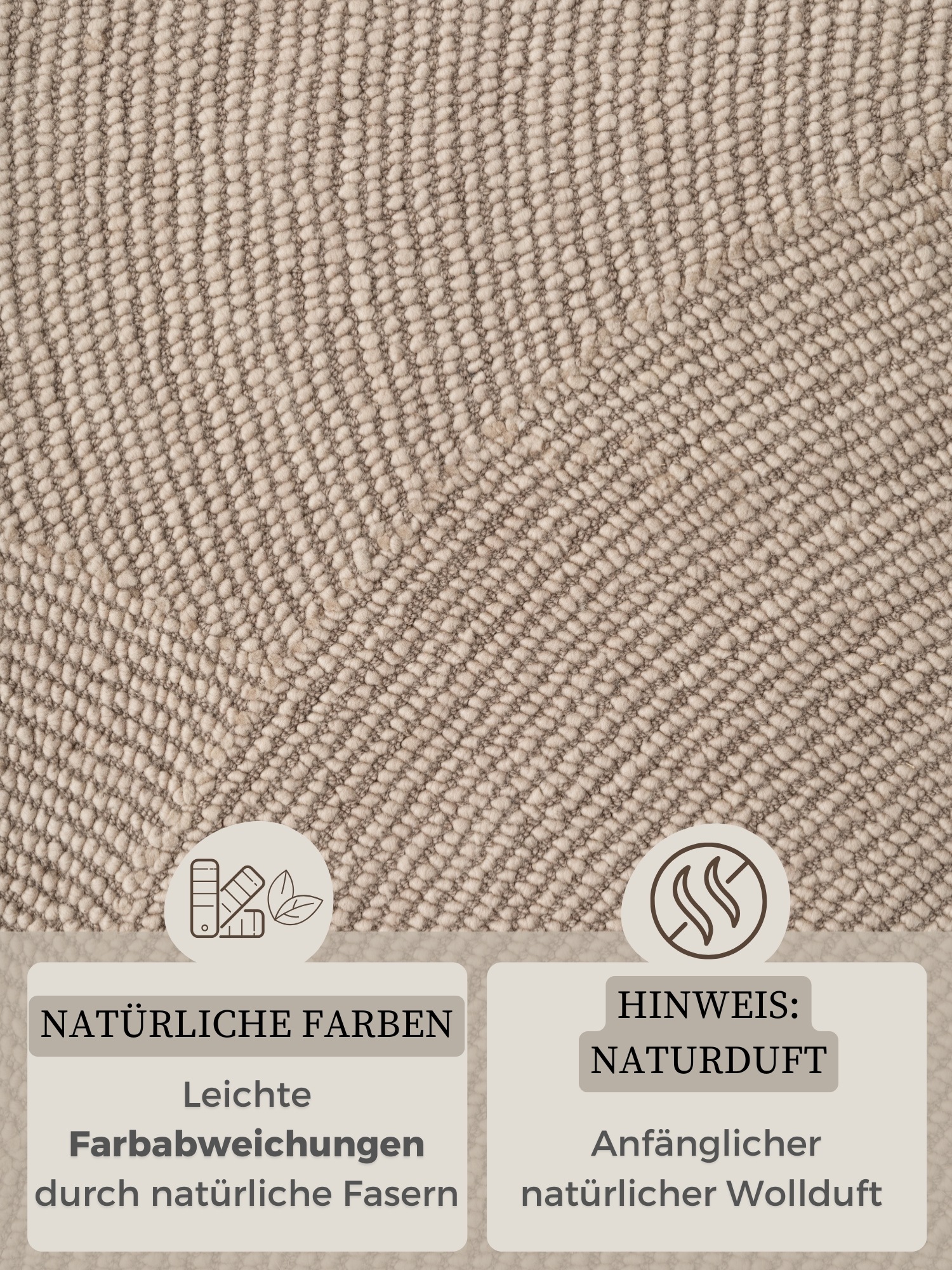 HANSE Home Wollteppich »Eleni«, rechteckig, 18 mm Höhe, Handgetuftet, Wolle, Natur, Wohnzimmer, Schlafzimmer, Skandi, Hygge