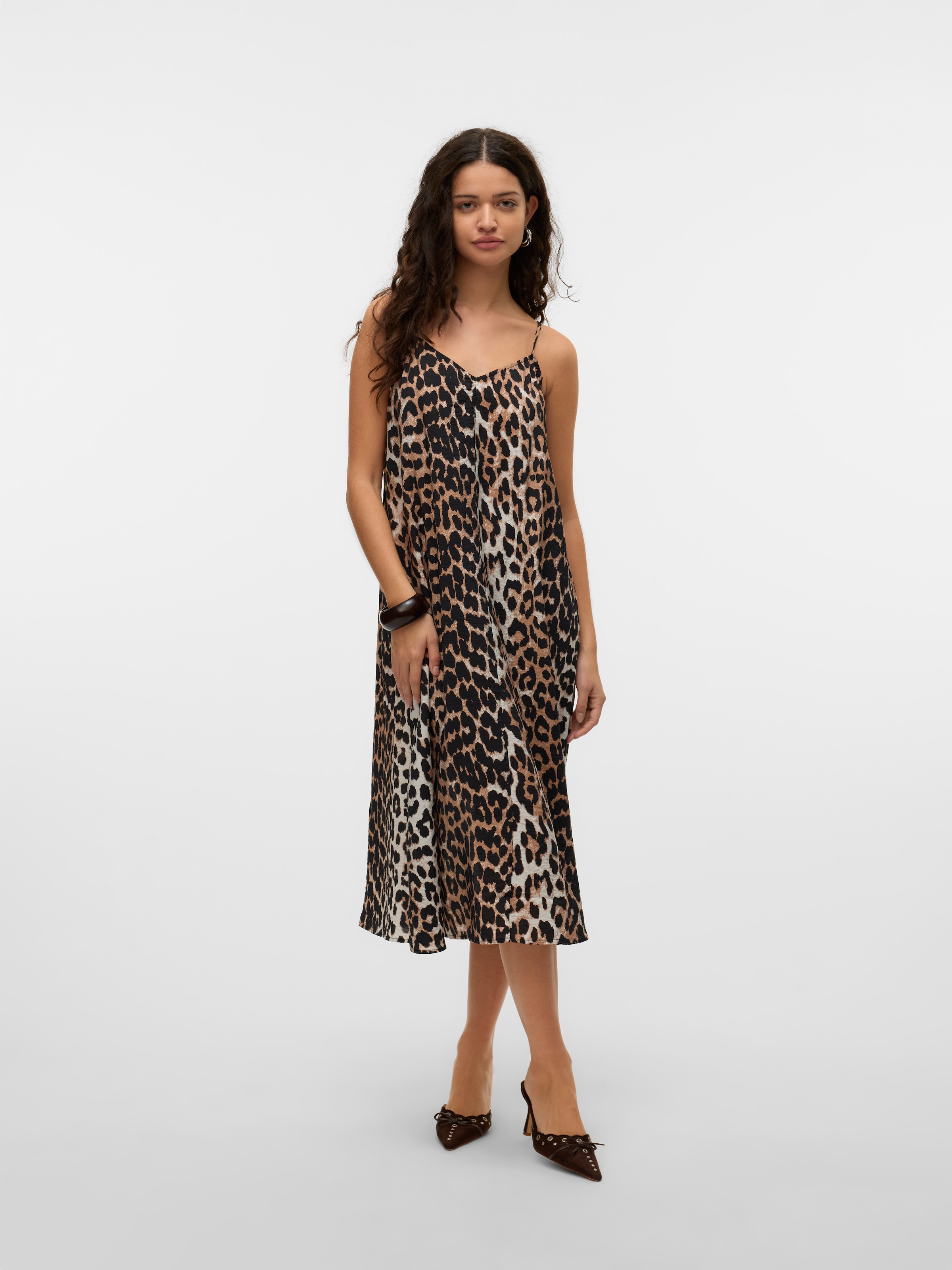 Vero Moda Spaghettikleid "VMJOSIE CALF SINGLET DRESS WVN GA NOOS", Sommerkl günstig online kaufen