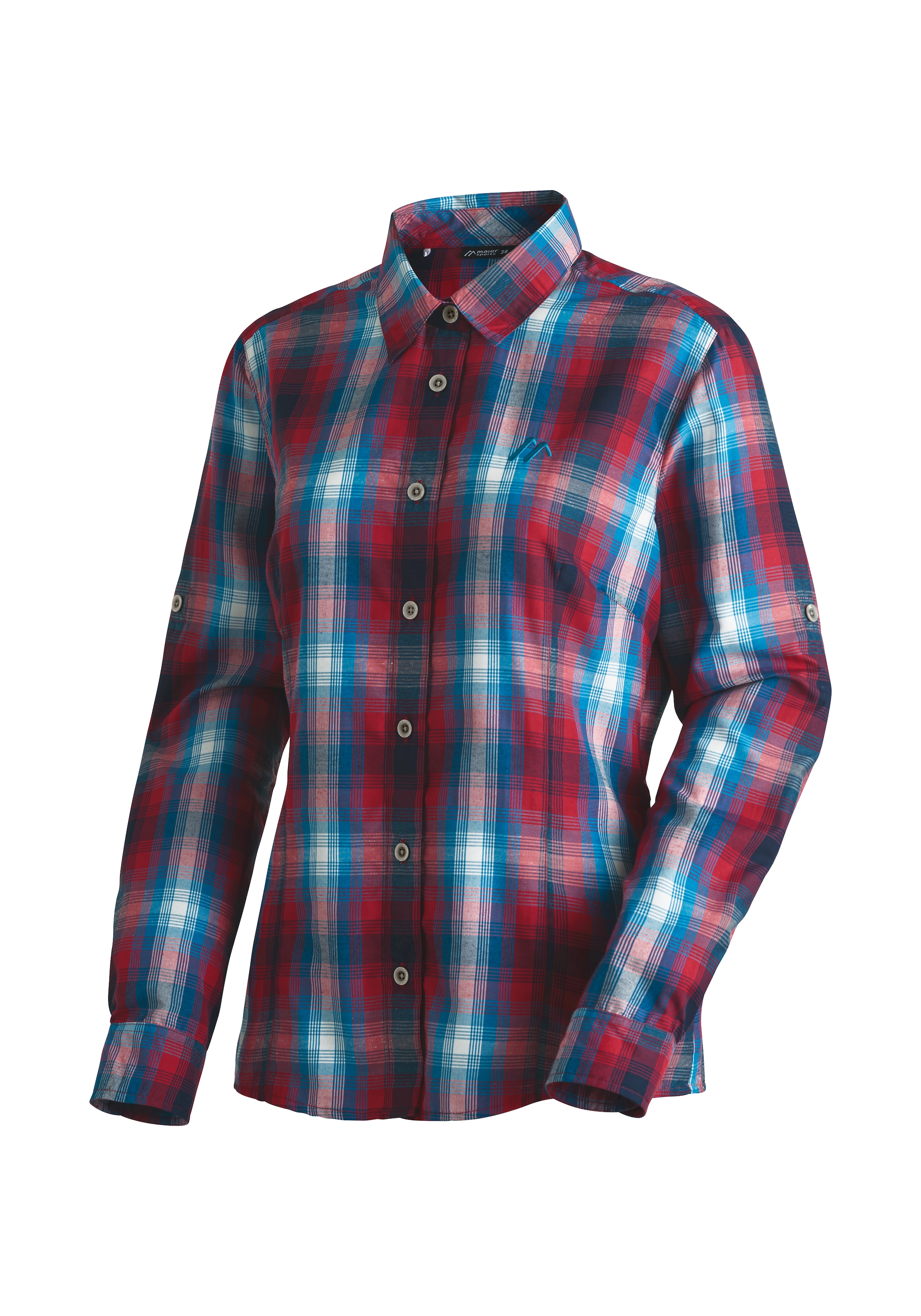 Maier Sports Funktionsbluse "Nanni" Damen Bluse, langarm Karobluse für Outd günstig online kaufen