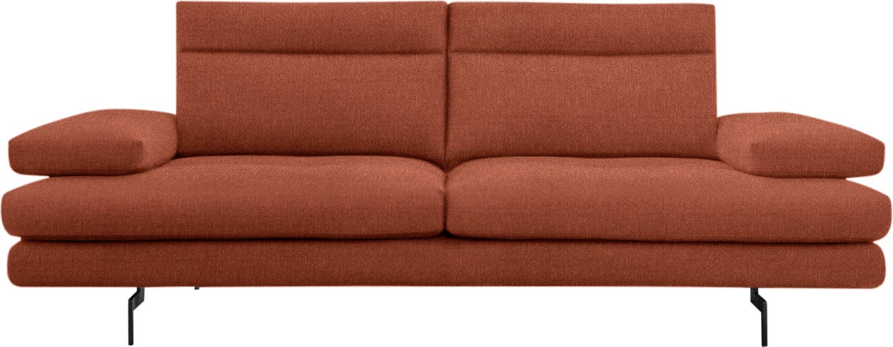 CALIA ITALIA 3,5-Sitzer "Toby Wing, 228 cm breit, italienisches Designsofa, Megasofa" inkl. Sitztiefenverstellung und Armteilfunktion, Füße in Schwarz matt