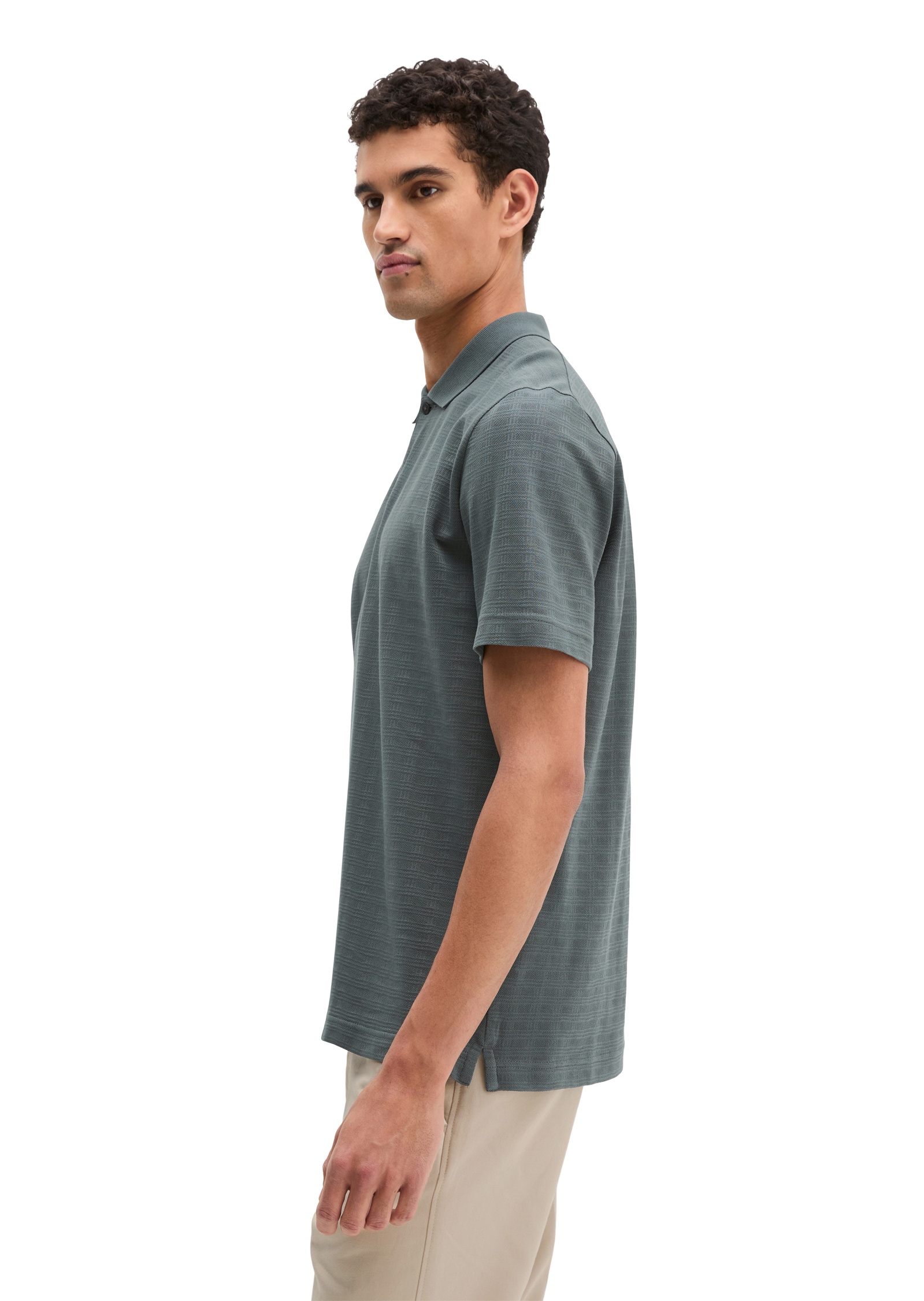 Marc O'Polo Poloshirt »im strukturierten Karo-Jacquard«
