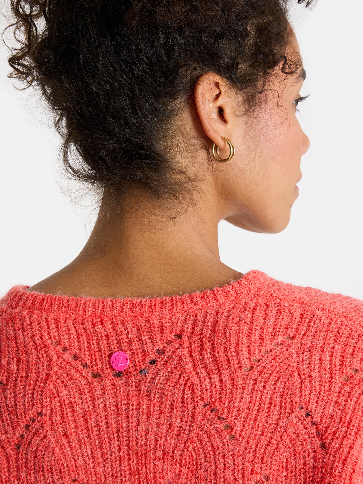 Lieblingsstück Strickpullover »SölveL« mit dezentem Lochmuster, V-Neck