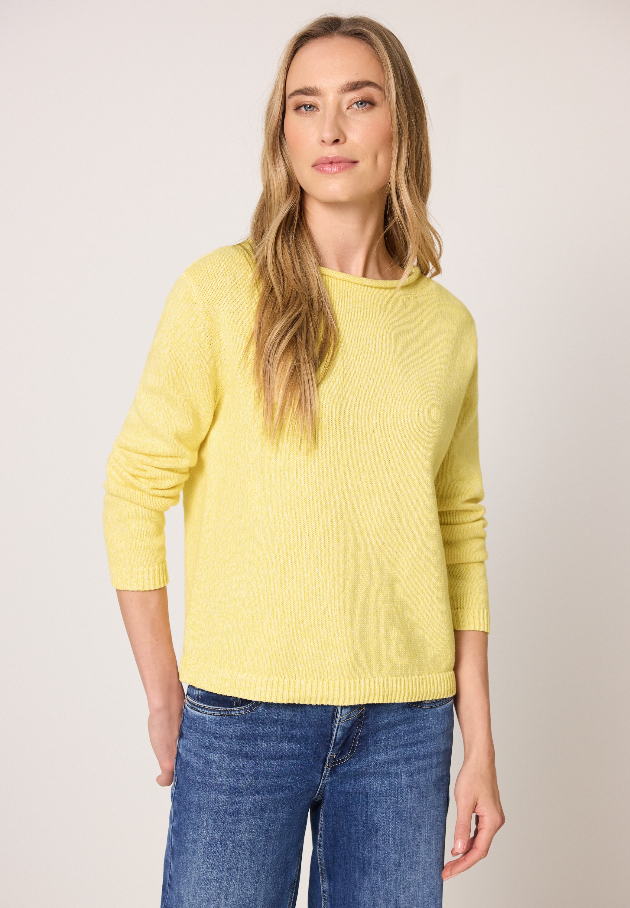 STREET ONE Strickpullover aus reiner Baumwolle günstig online kaufen