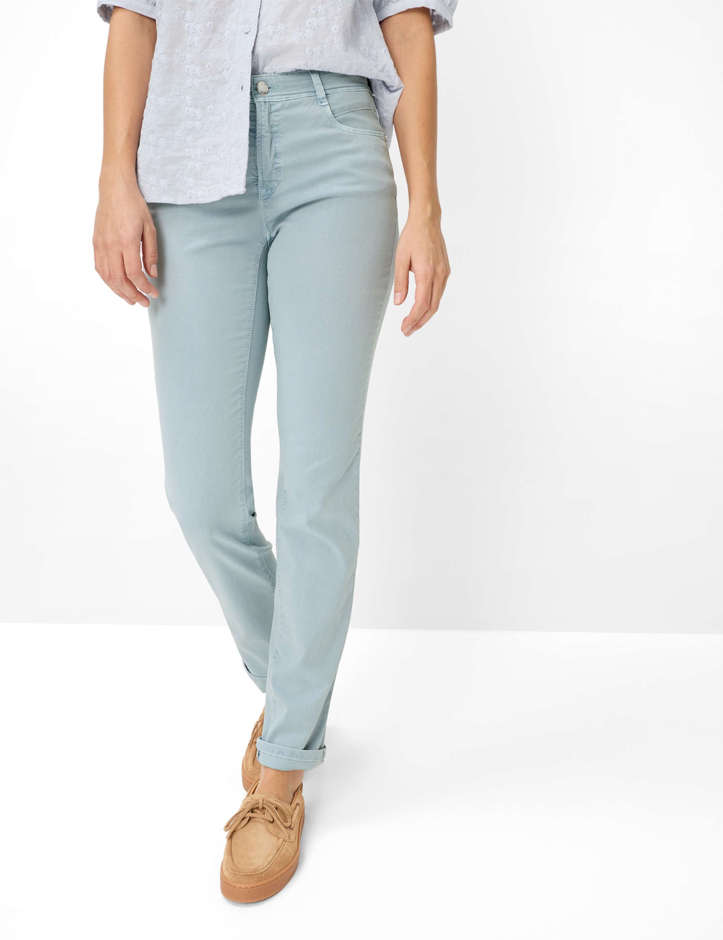 5-Pocket-Hose BRAX "Style MARY", Damen, Gr. 48 (L96), Langgrößen, vintage, Web, 72% Lyocell, 18% Baumwolle, 8% Elastomultiester, 2% Elasthan, Hosen 5-Pocket-Hose
