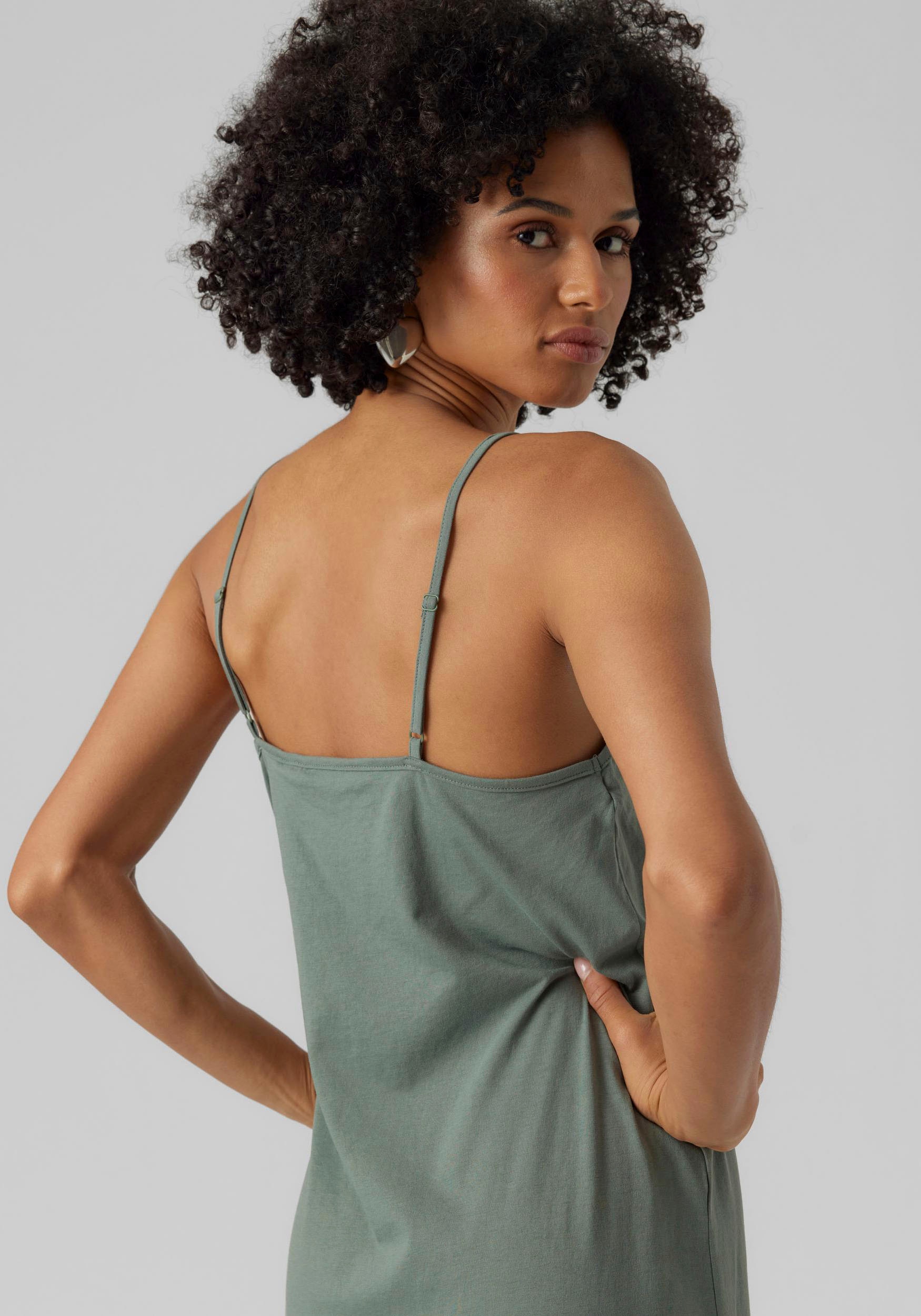 Vero Moda Maxikleid »VMLUNA SINGLET ANKLE DRESS NOOS« Baumwollmischung, regular fit