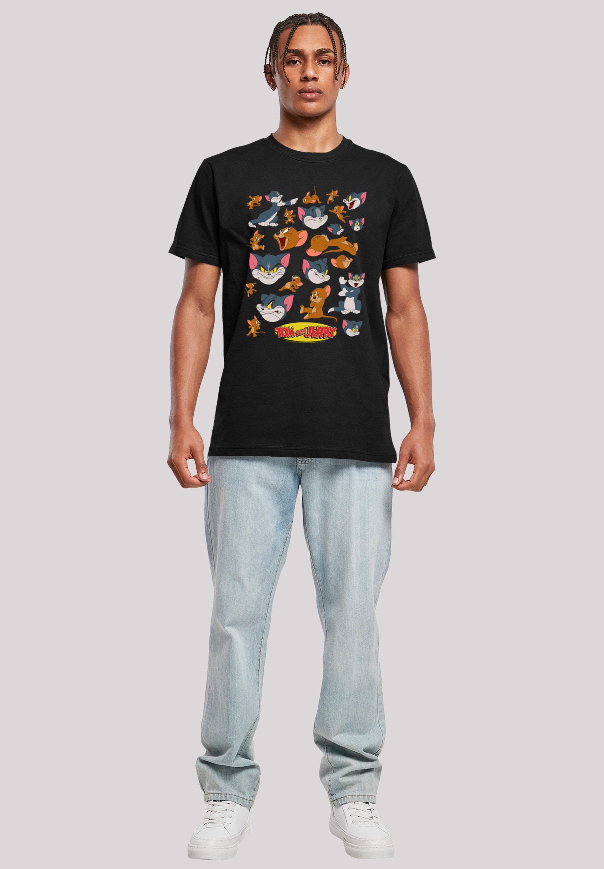 F4NT4STIC T-Shirt »Tom und Jerry Many Faces« Herren,Premium Merch,Regular-Fit,Basic,Bedruckt