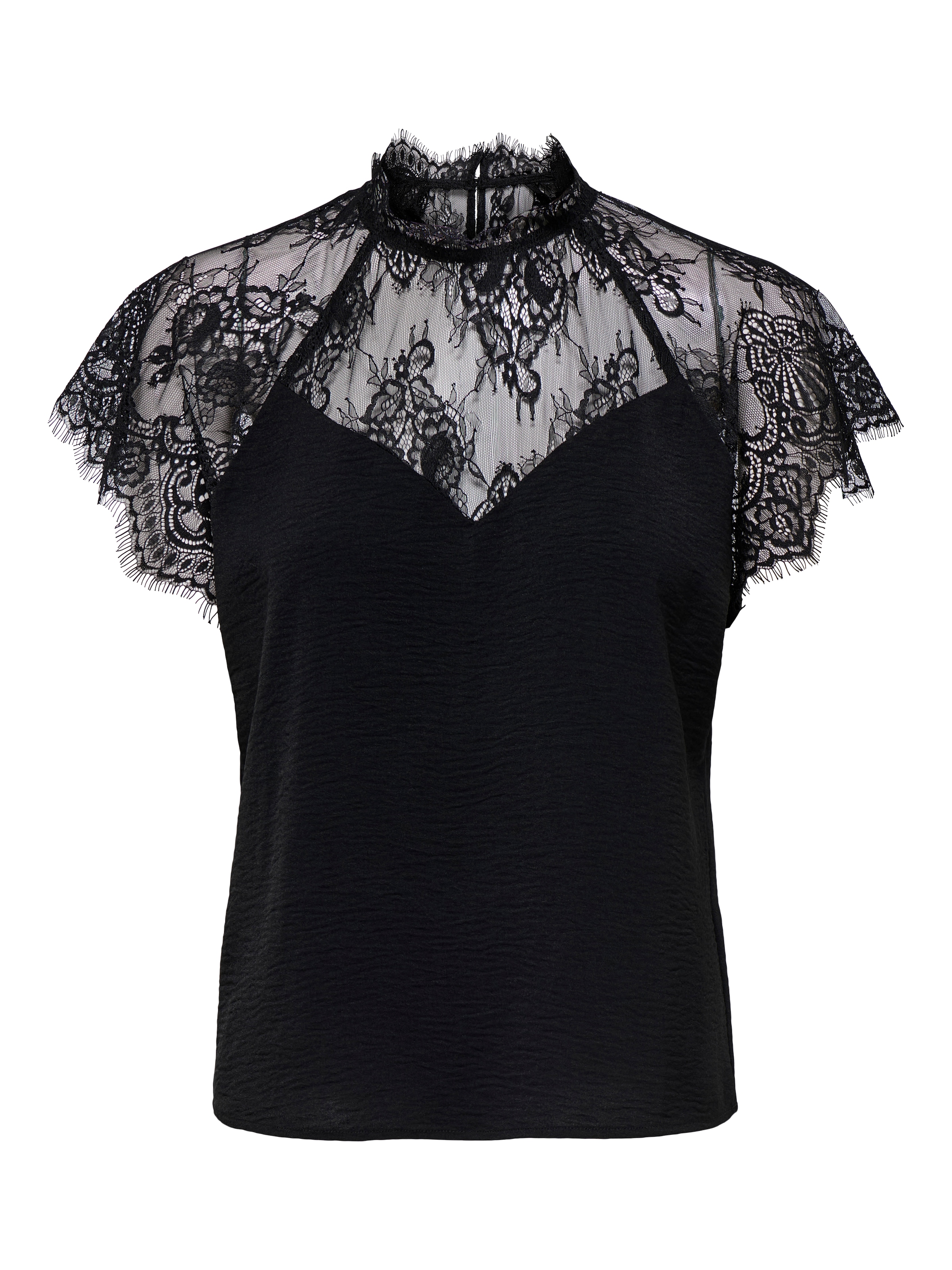 ONLY Spitzenshirt »ONLLIVA S/S LACE TOP EX PTM«