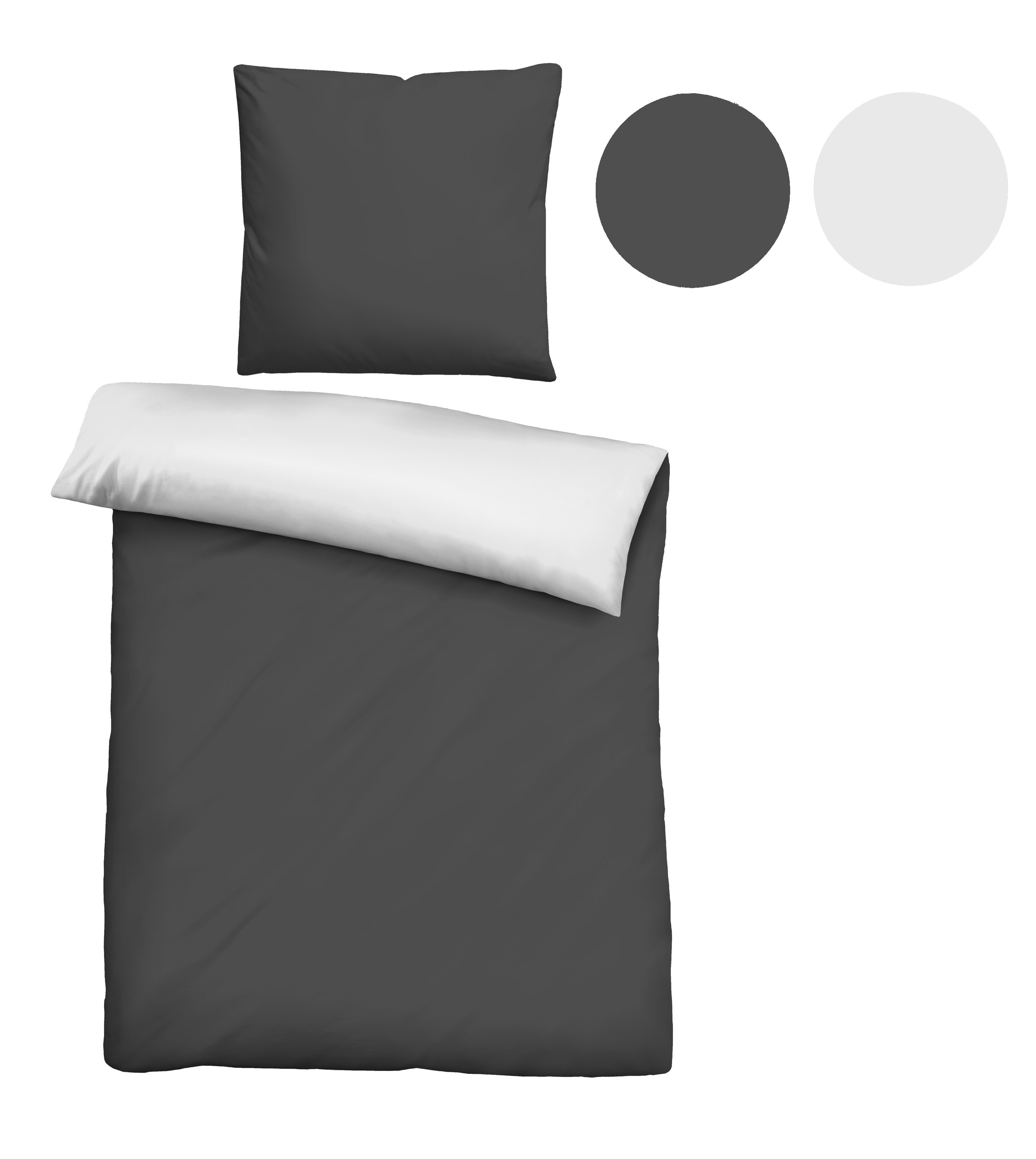 Thumbnail - Castell - Markenbettwäsche Bettwäsche "0560500" 3 Microfaser-Satin,2 teilig, pflegeleichte Bettwäsche mit Reißverschluss