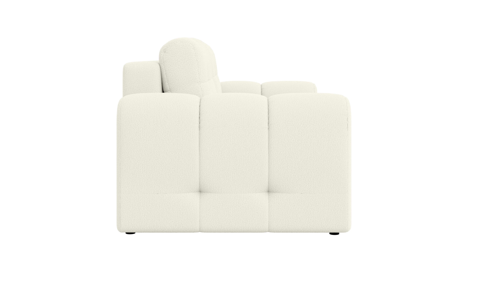 INOSIGN 2-Sitzer »Manilla, trendige Steppung, 2 Rückenkissen, B/T/H 195/107/91 cm«, mit Wellenunterfederung, in verschiedenen Materialien und Farben
