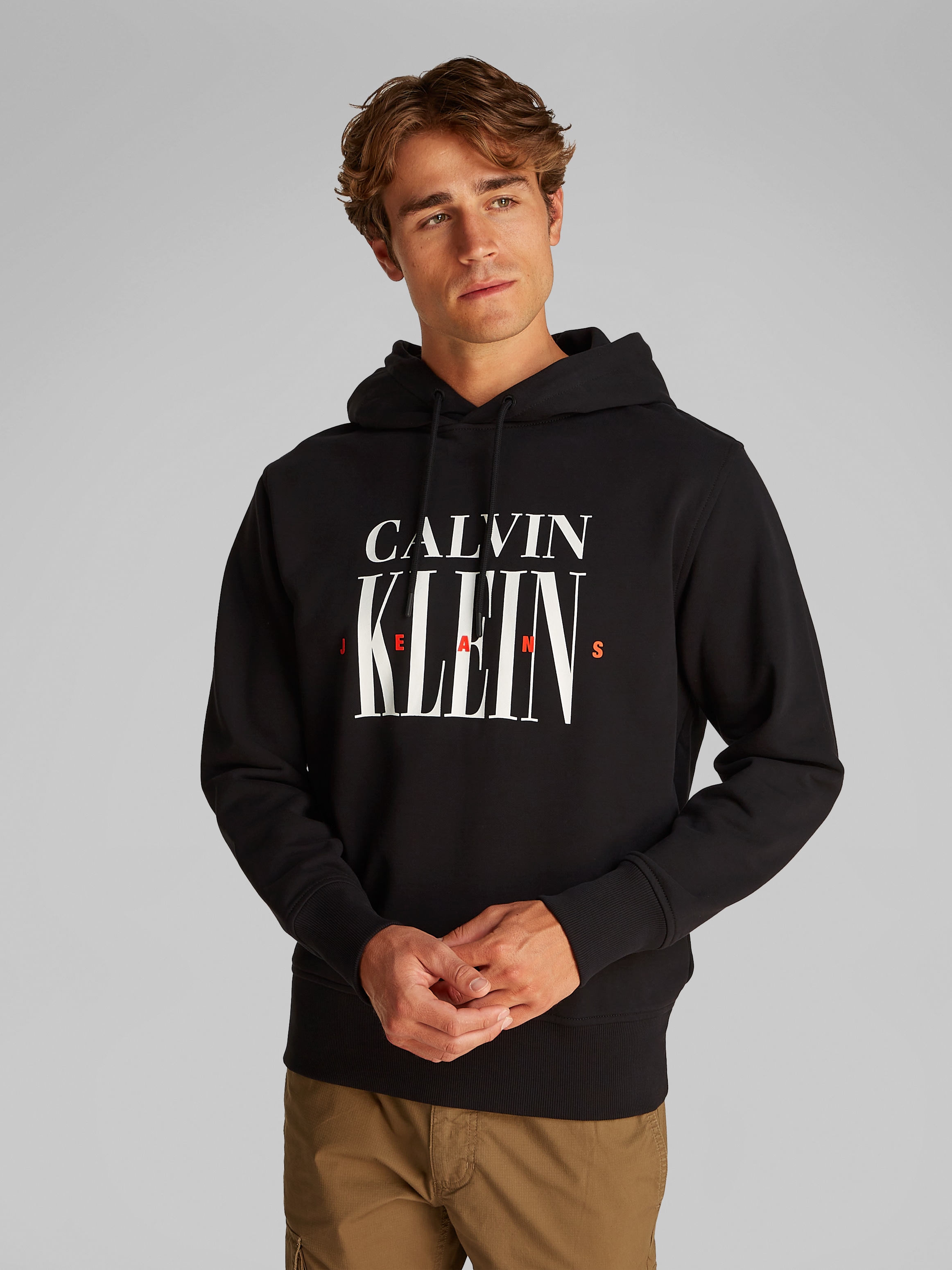 Calvin Klein Jeans Hoodie "SERIF FONT GRAPHIC HOODIE", mit großem Logodruck günstig online kaufen