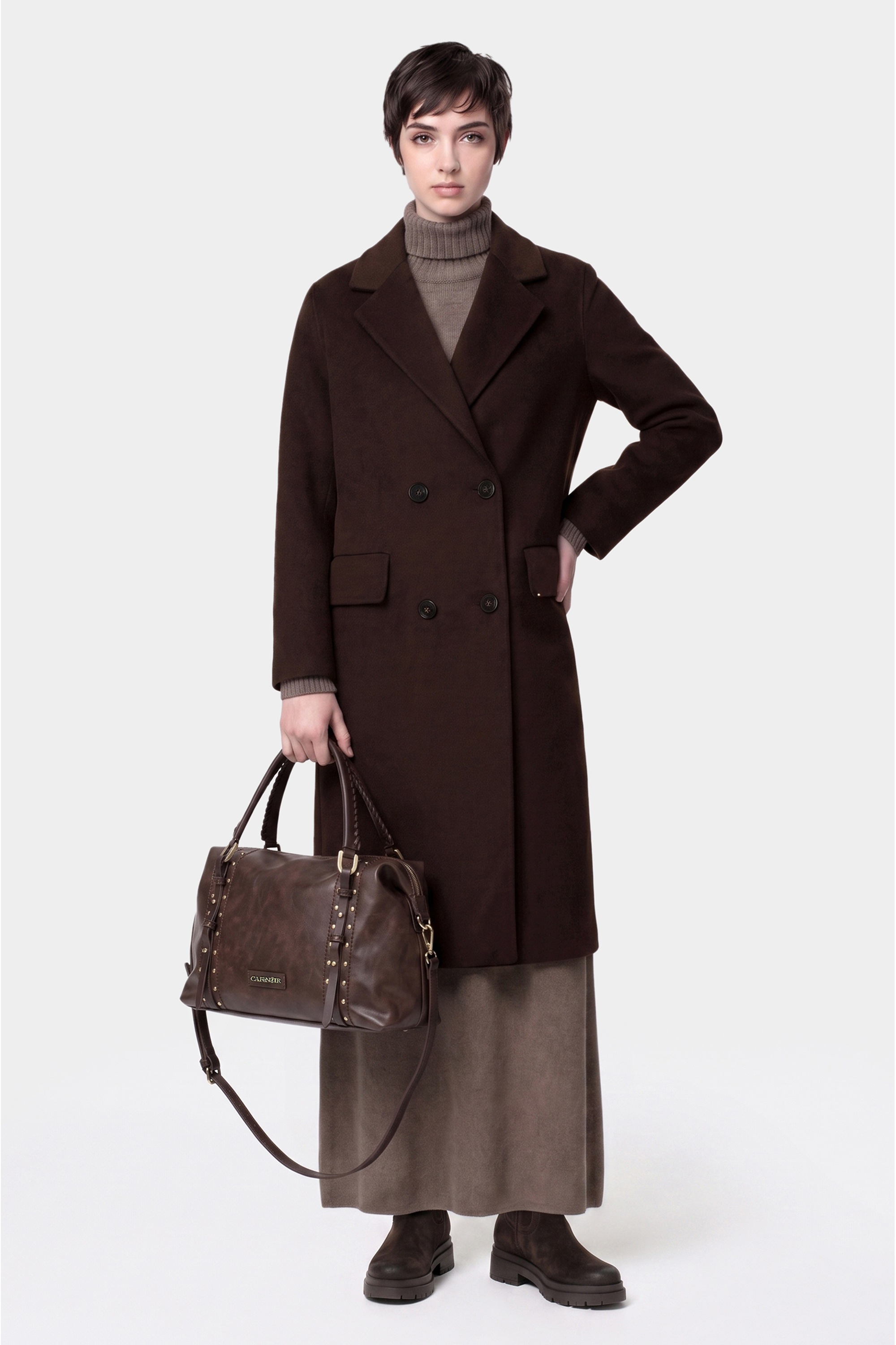 CAFèNoir Tragetasche »SHOPPER WITH STUDS C3NL1138 Damen« Tragetasche Damen, Shopper, Einkaufstasche, Fashion, Lifestyle, Sale