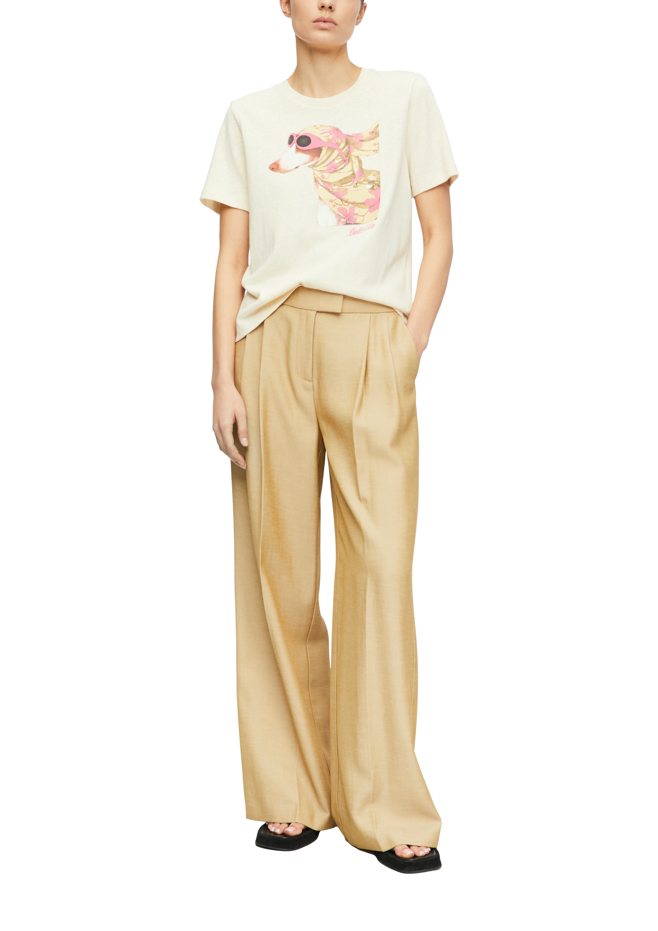 Comma Kurzarmshirt Sommershirt mit Print