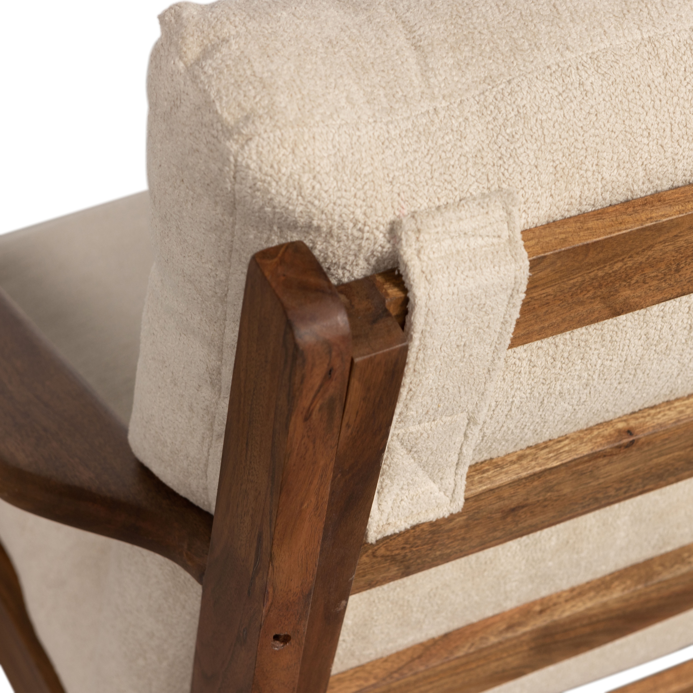 WOOOD Sessel »Houston«, Rahmen aus Akazienholz, maximale Belastbarkeit 150 kg, H 86 cm
