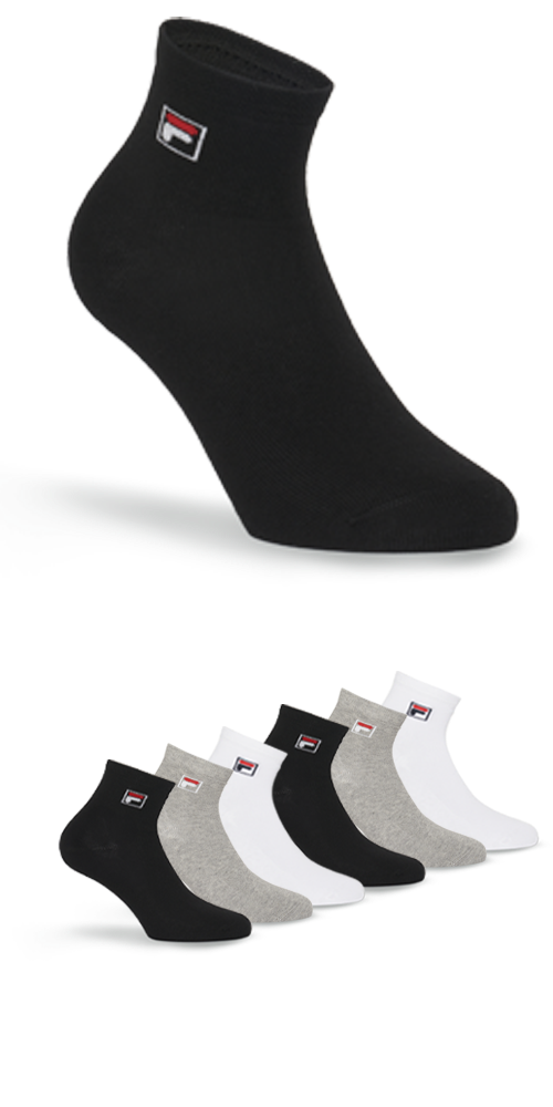 Fila Kurzsocken "UNISEX QUARTER PLAIN SOCKS" 6 Paar, 6 Stk. tlg. mit Logo-S günstig online kaufen