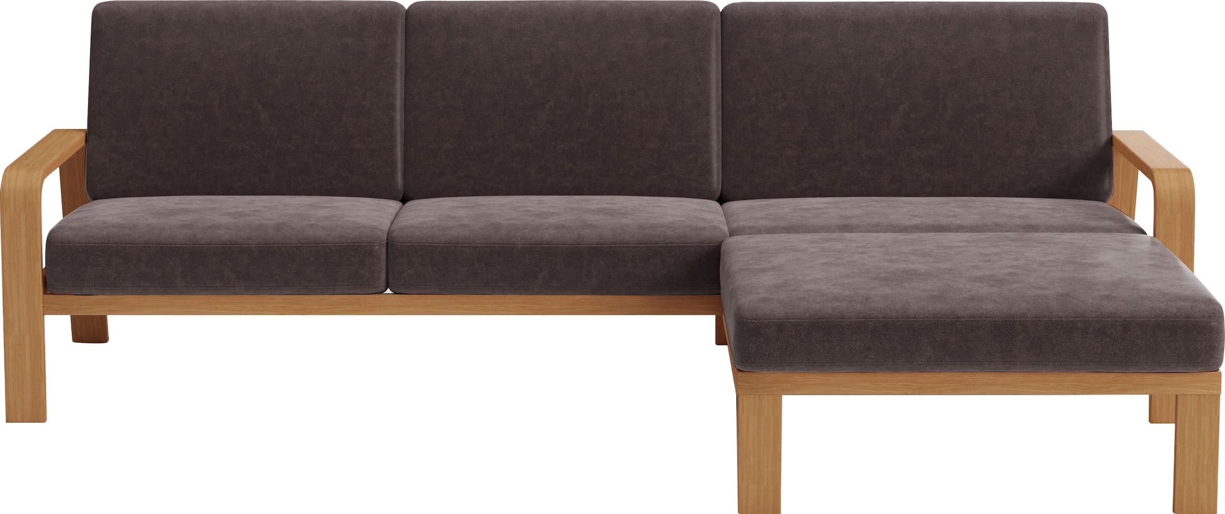sit&more Ecksofa "Kolding L-Form", Armlehnen aus eichefarbigem Buchenholz, günstig online kaufen