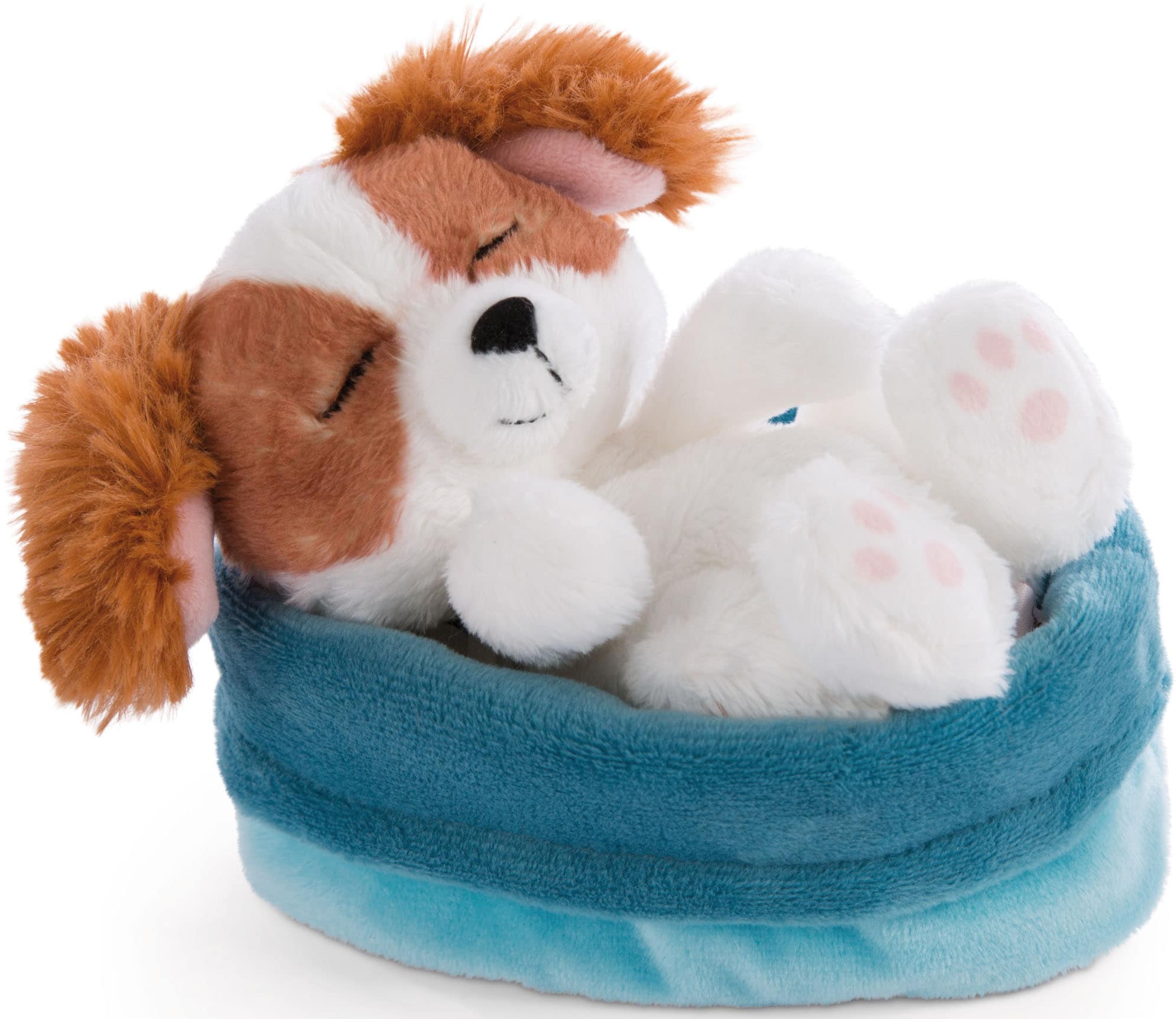 Nici Kuscheltier »Sleeping Pets, Welpe Cockerspaniel, 12 cm«, im Körbchen
