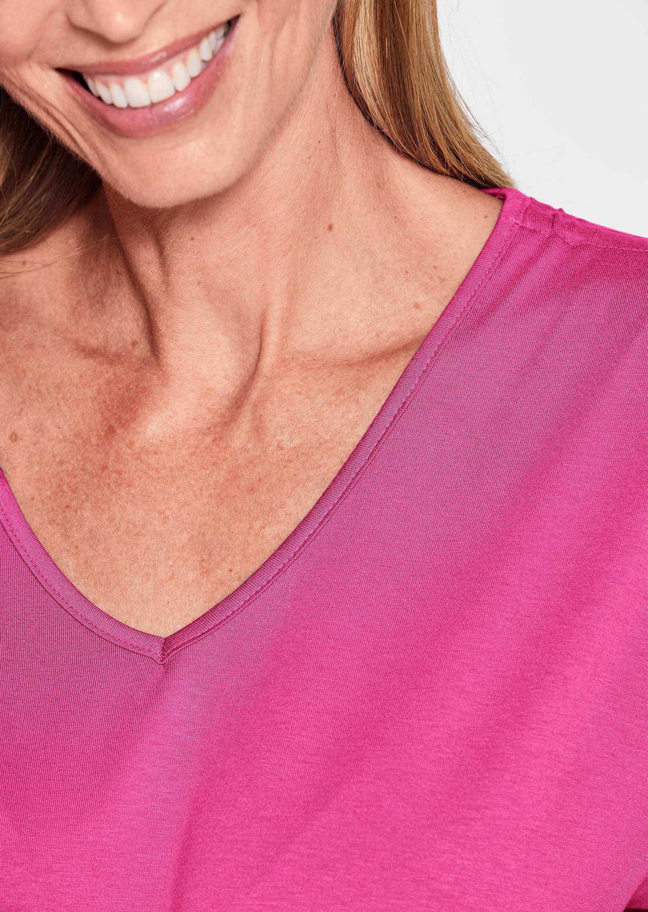 GOLDNER Kurzarmshirt »Kurzgröße Kurzarm Viskose-Oberteil«