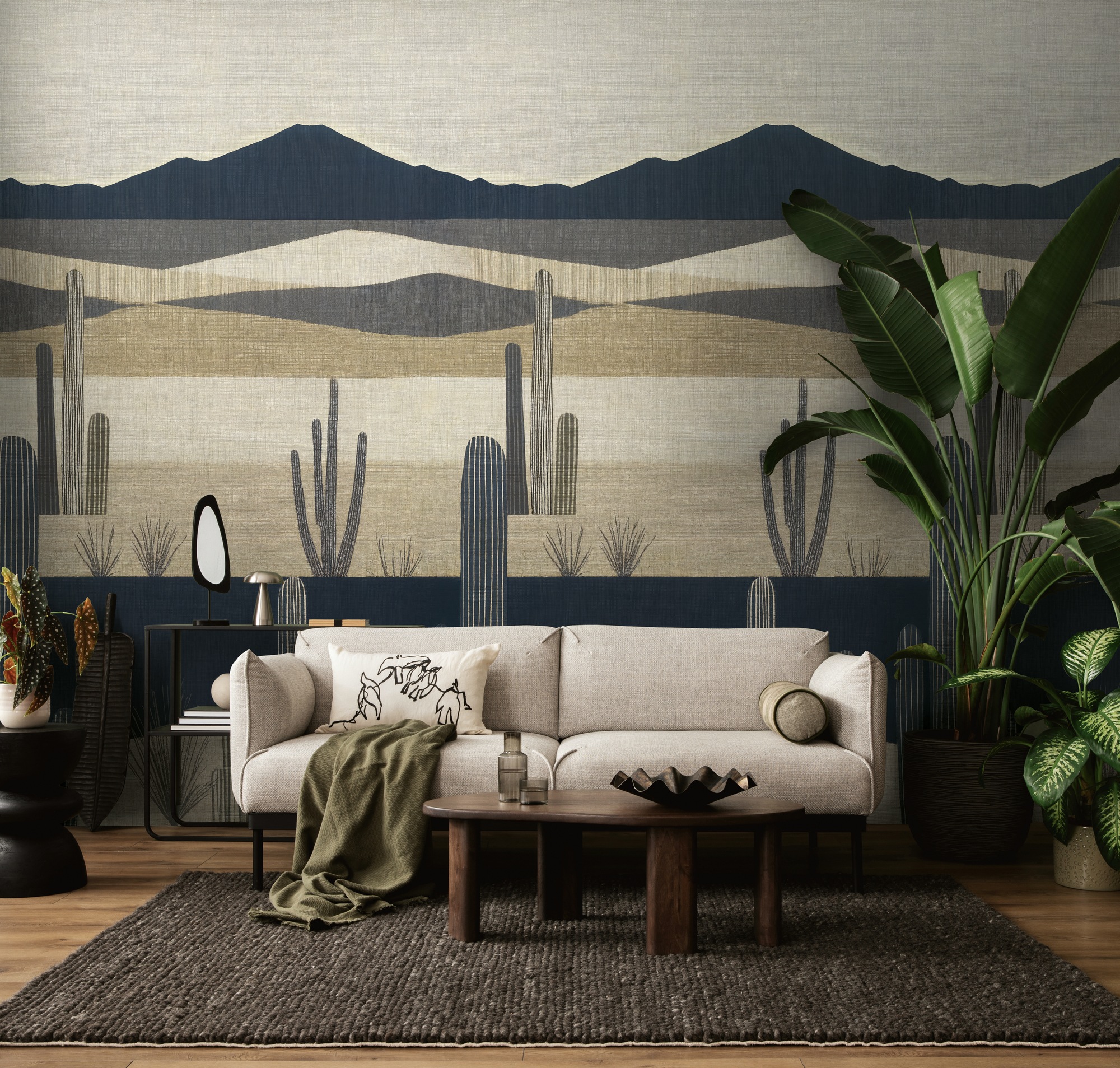 living walls Fototapete »The Wall 4 Graphics – Atmosphärische Berglandschaft Vlies-Fototapete« Motiv | matt | naturalistisch leicht strukturiert Atmosphärische Berglandschaft mit atmosphärischer Tiefe