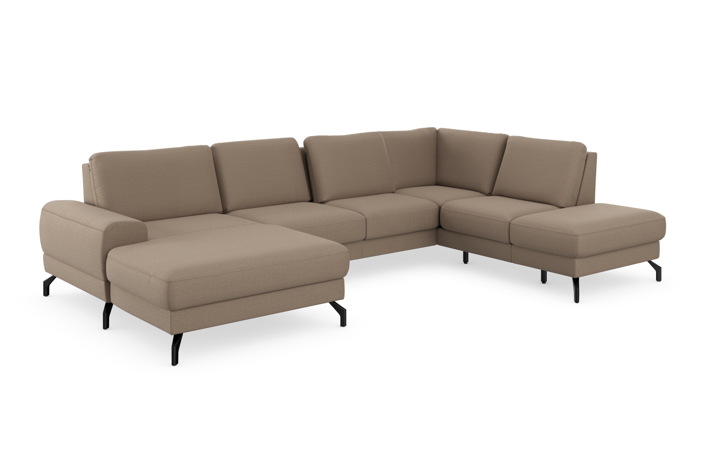 sit&more Wohnlandschaft »Cinturo U-Form«, inklusive Sitztiefenverstellung und Federkern, Sitzhöhe 45 cm