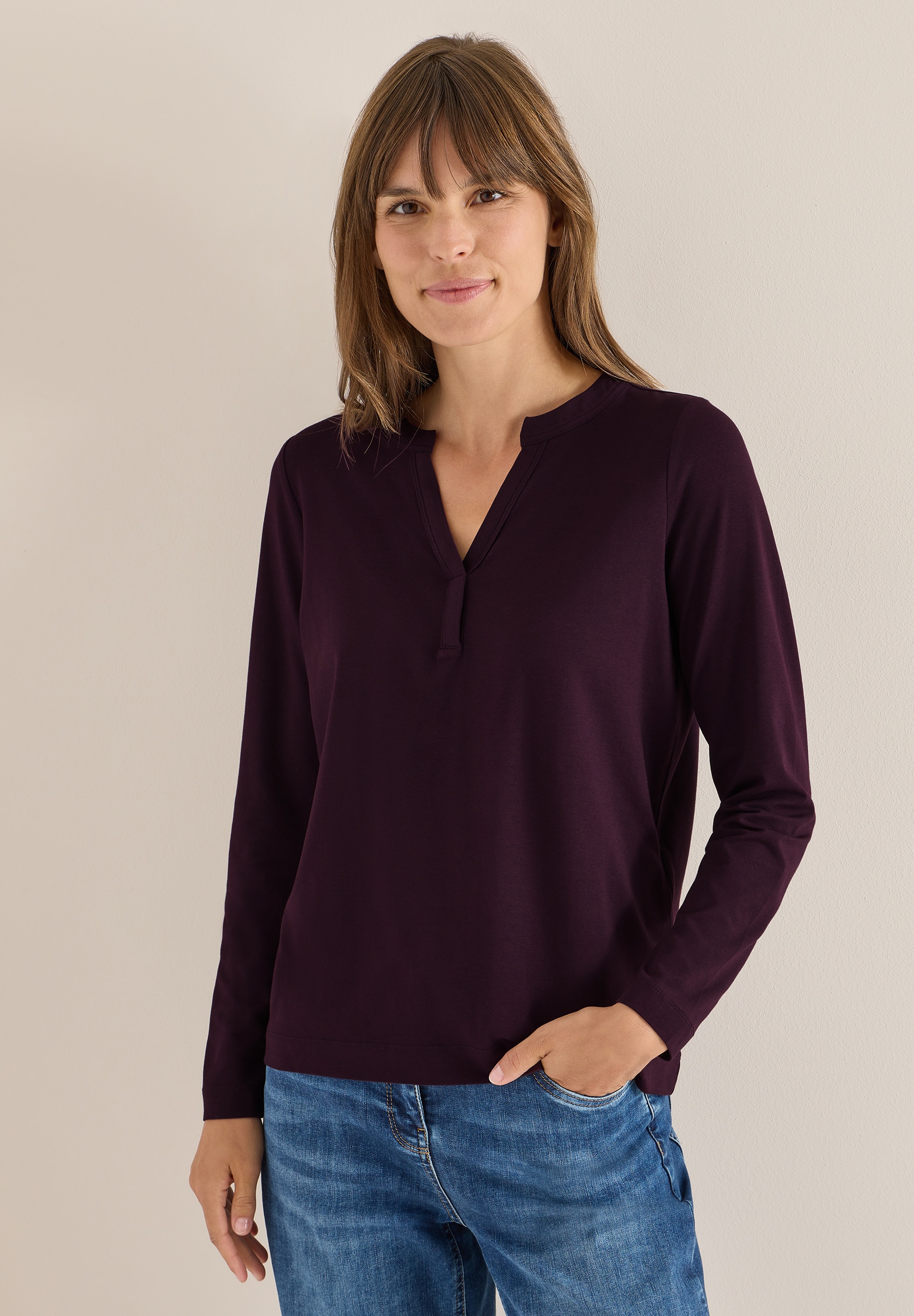 Cecil Langarmshirt, im soften Baumwoll-Mix günstig online kaufen