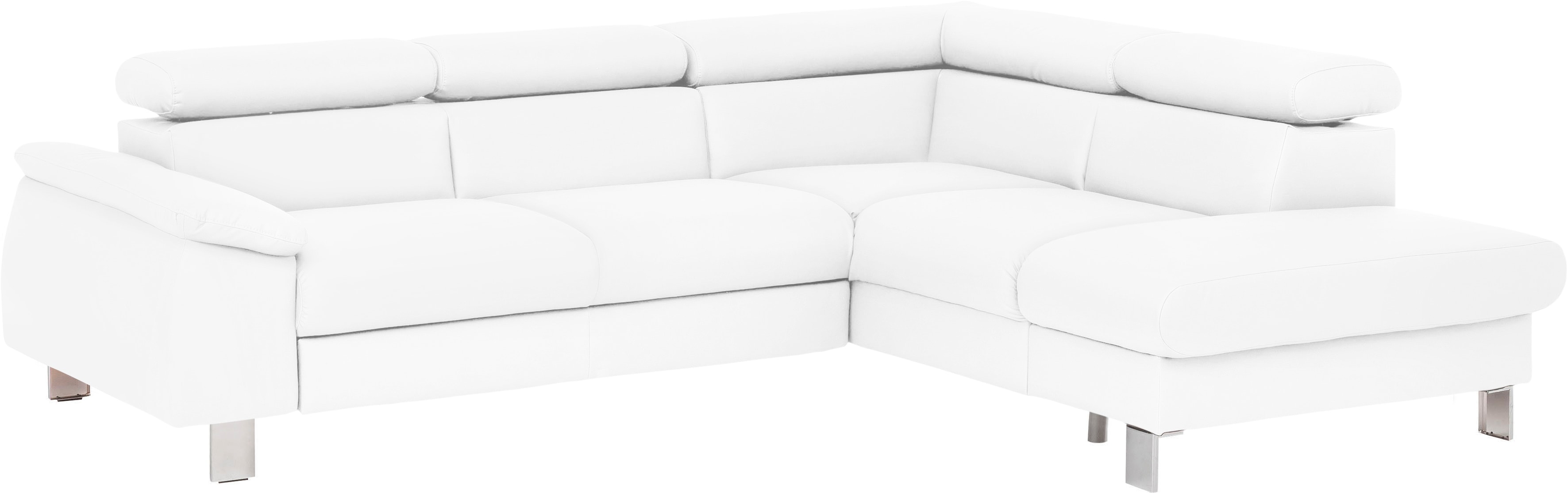COTTA Ecksofa "Komaris L-Form, B: 249 cm" mit Kopfteilverstellung, optional Schlaffunktion, Bettkasten & Licht