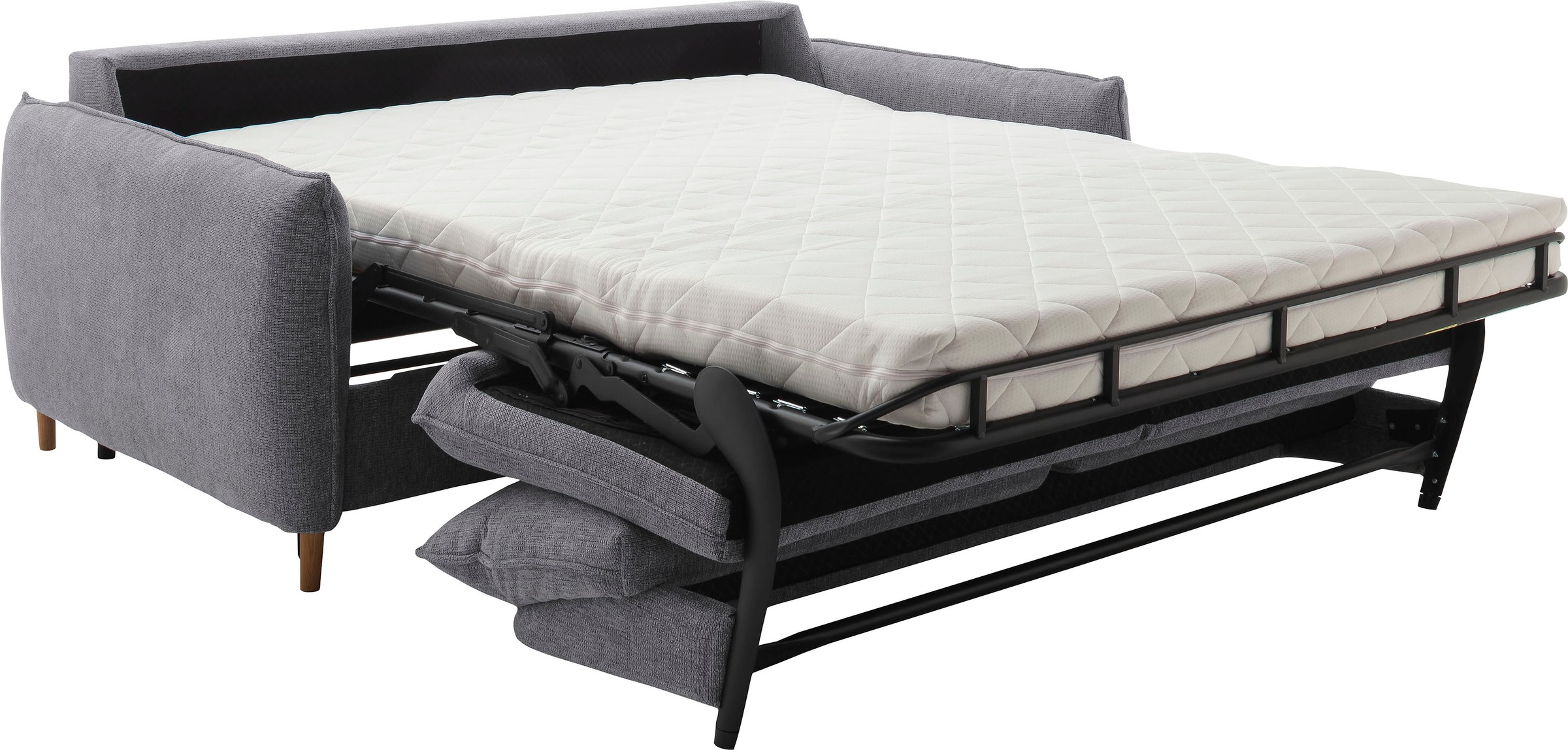 Places of Style Schlafsofa »Bacoli für Dauerschläfer geeignet durch hochwertigen Faltbeschlag«, in 3 Breiten und 3 Matratzenausführungen, belastbar 200 bis 270 kg