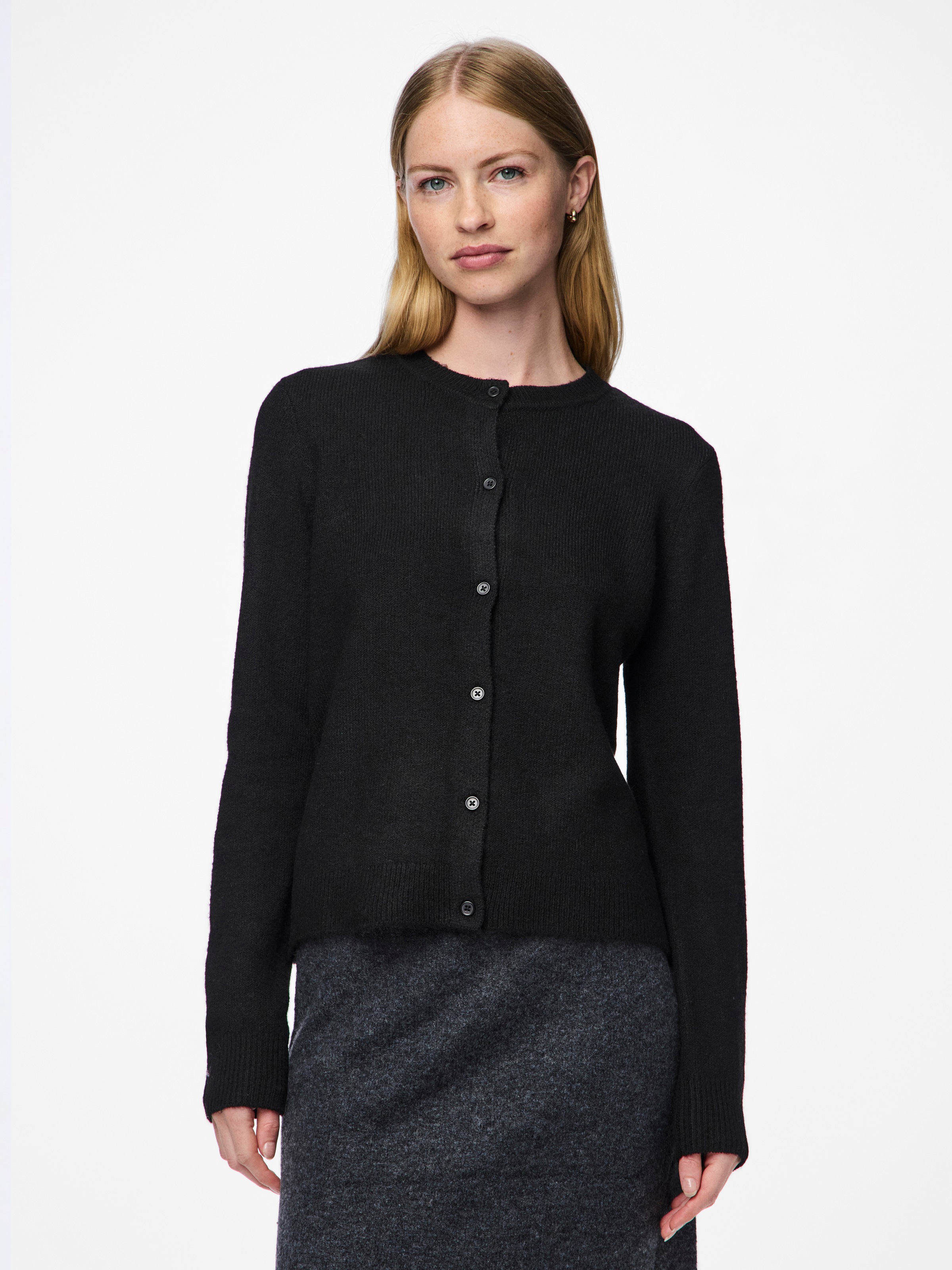 pieces Strickjacke "PCMALOU LS KNIT CARDIGAN NOOS BC" Materialmix, slim fit günstig online kaufen