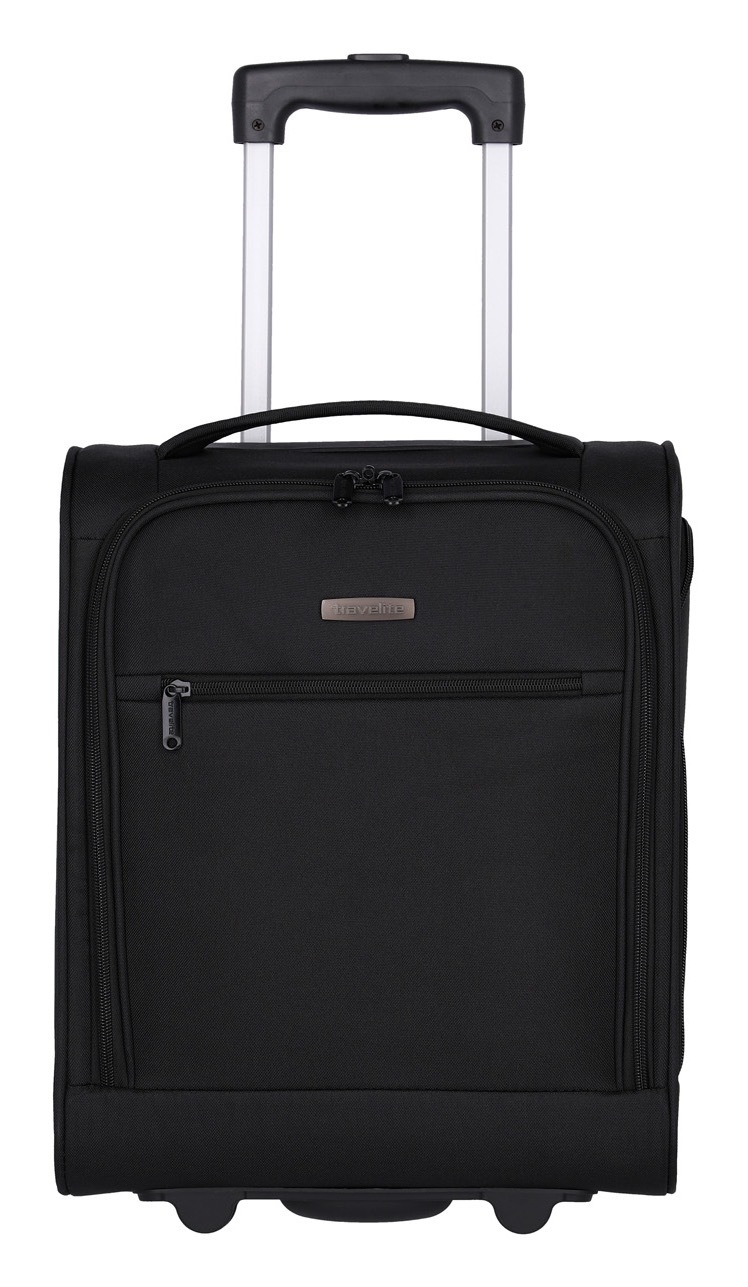 travelite 1100000002199 "CABIN Bordtrolley Underseat Handgepäck Koffer" 28 l 2 Rollen 43 cm, Aufsteckfunktion – ideal als Unter-Sitz-Bordgepäck