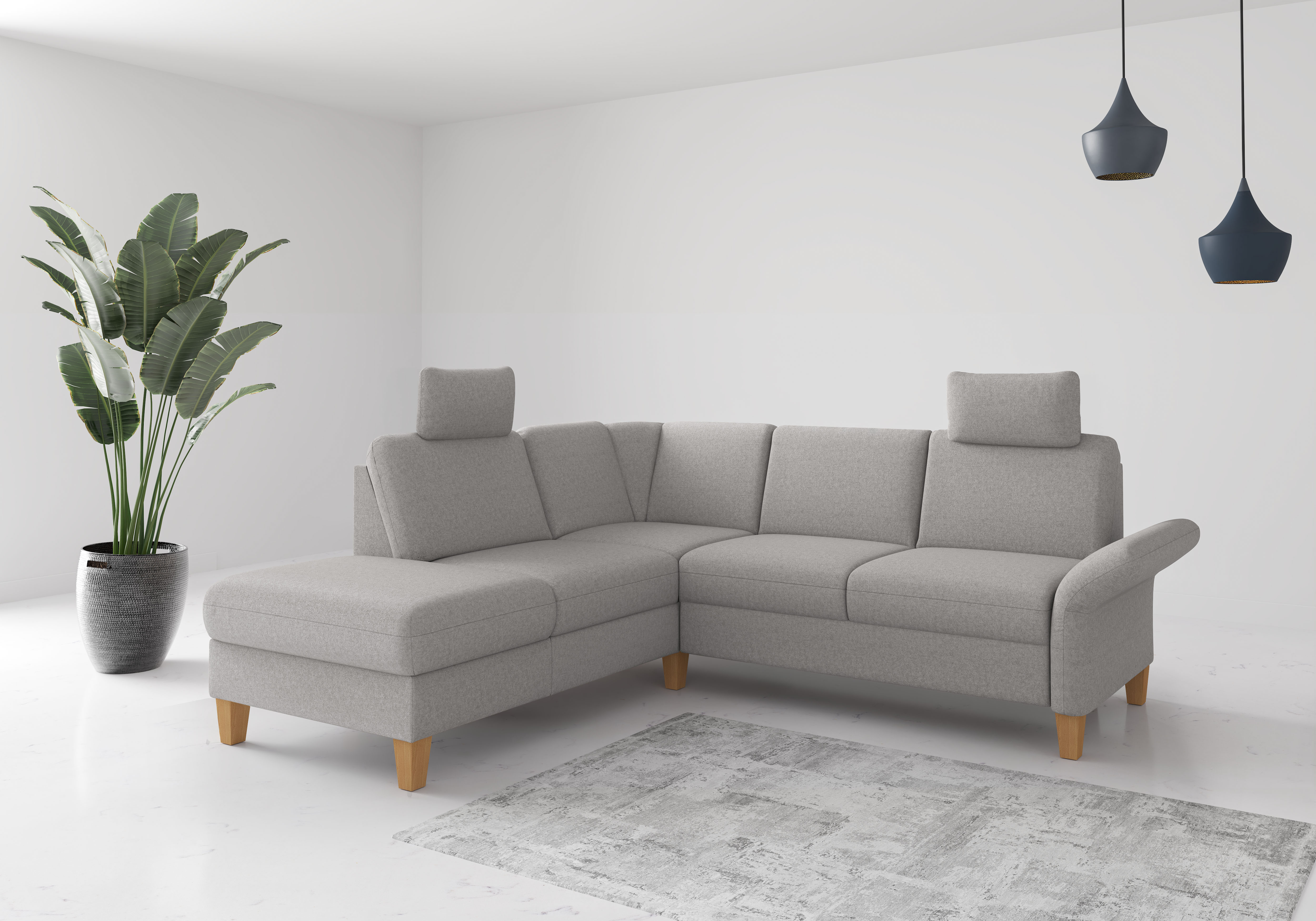 OTTO home Ecksofa "Rochelle, L-Form" wahlweise mit Armteilverstellung, Schlaffunktion und Bettkasten