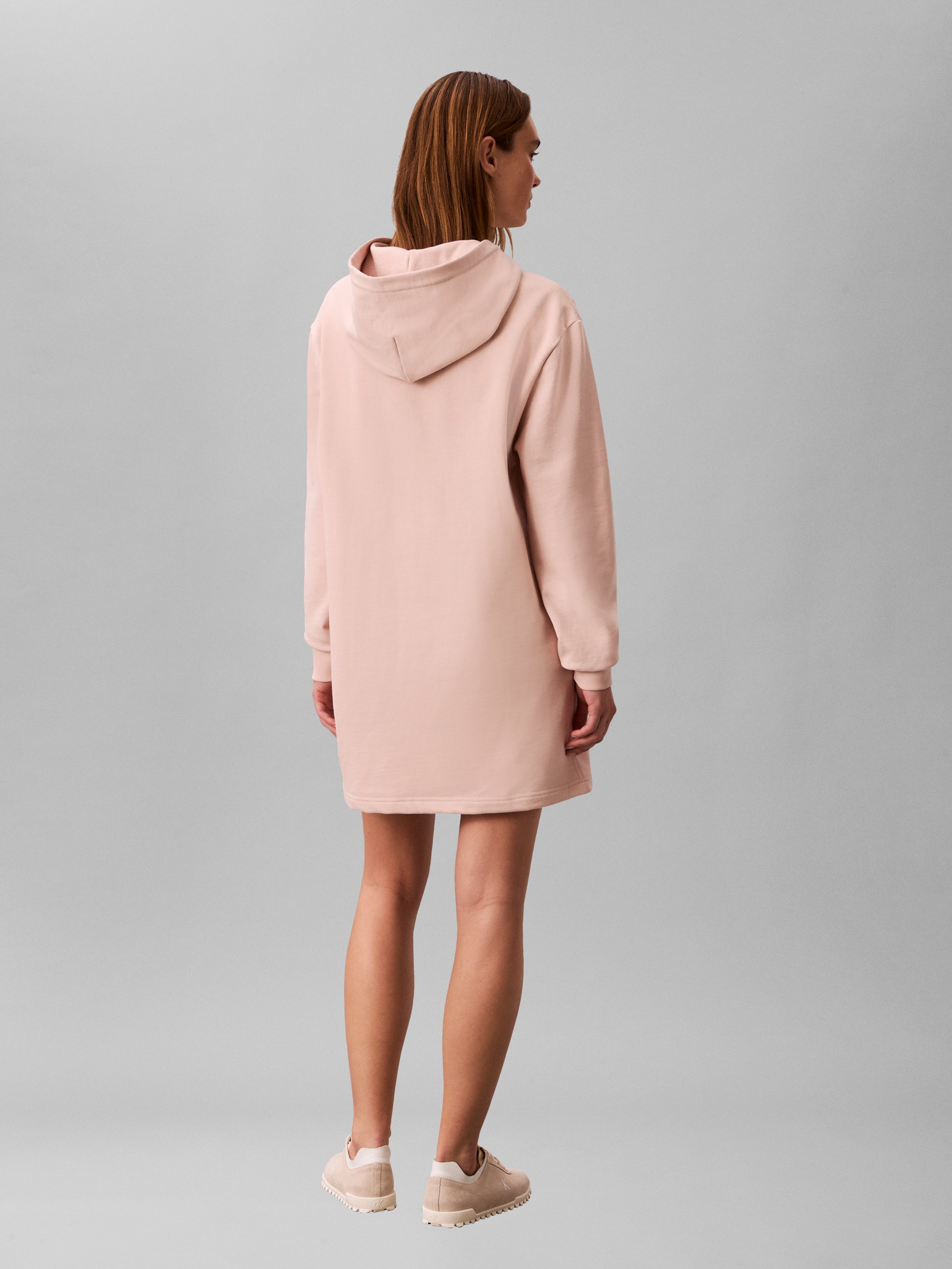 Calvin Klein Jeans Sweatkleid »LS MONOLOGO PREMIUM TERRY HOODIE« Ohne Tasche Mit Rundhalsausschnitt, loose fit