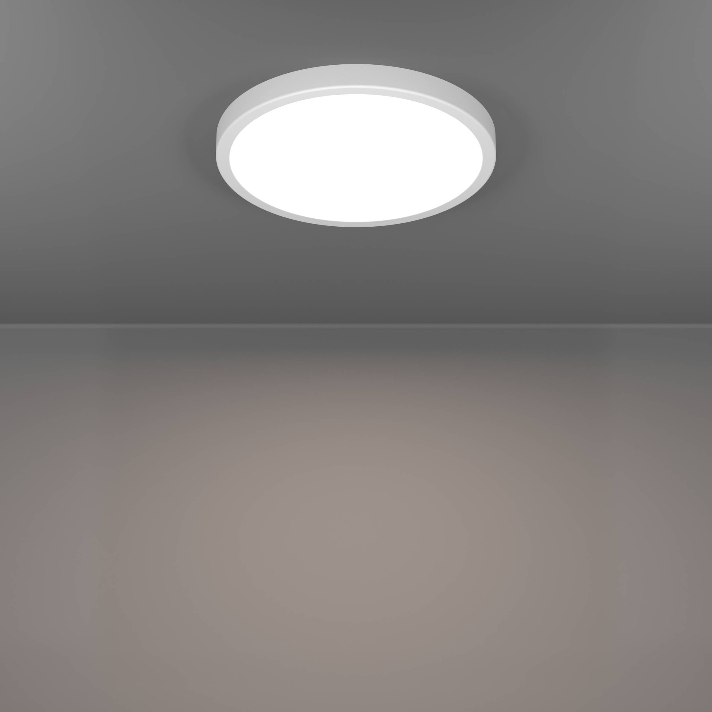 EGLO Aufbauleuchte »Fueva 6 Deckenleuchte, Aufbaulampe, Kunststoff, Deckenbeleuchtung« LED-Modul 1 Stk. Kaltweiß | Neutralweiß | Warmweiß Aufbauleuchte - H2,5 x Ø27,8 cm - weiß - 14,2W inkl.
