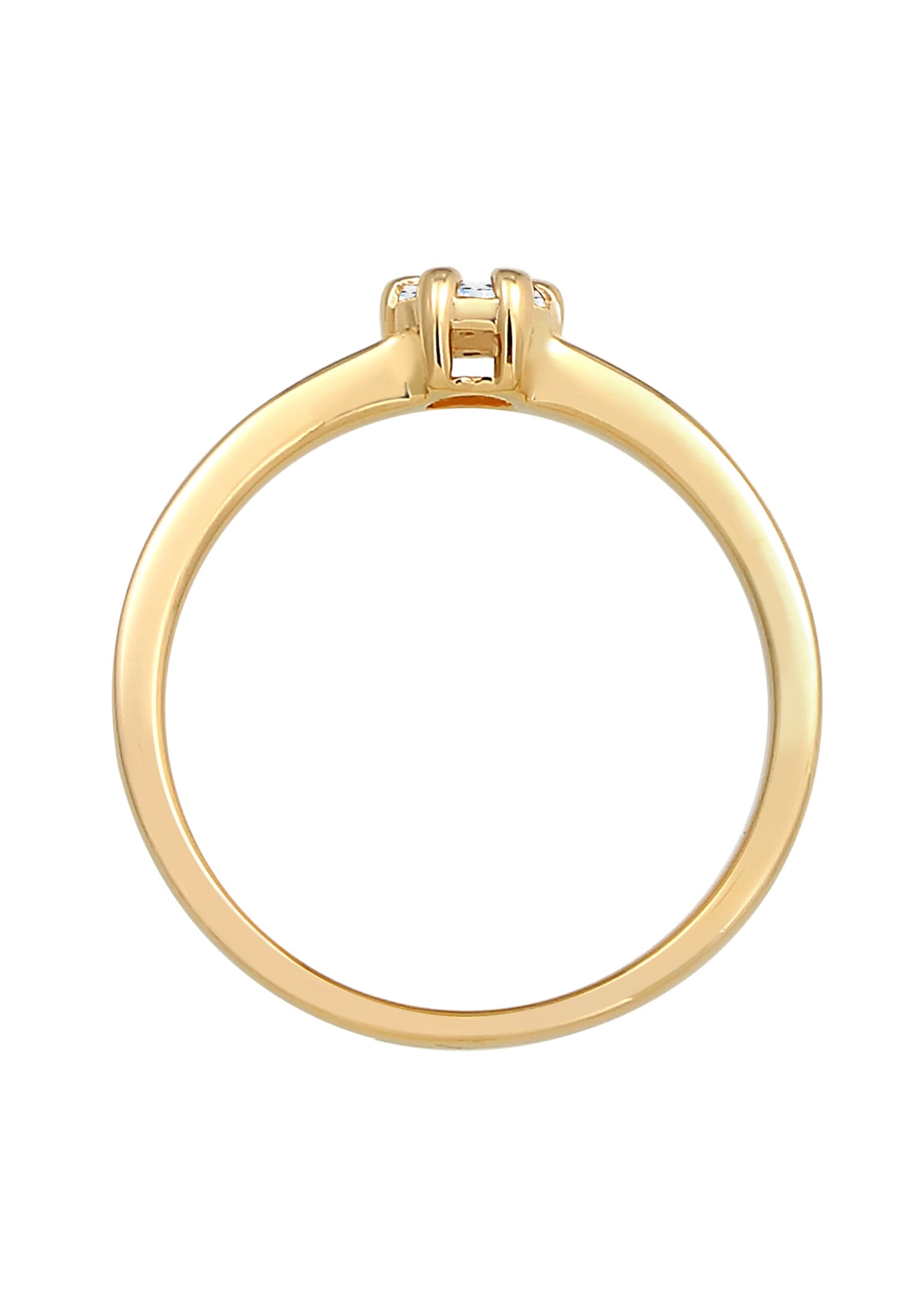 Elli DIAMONDS Verlobungsring »Diamant Weiß Brillantschliff (0.12 ct) 585 Gelbgold«