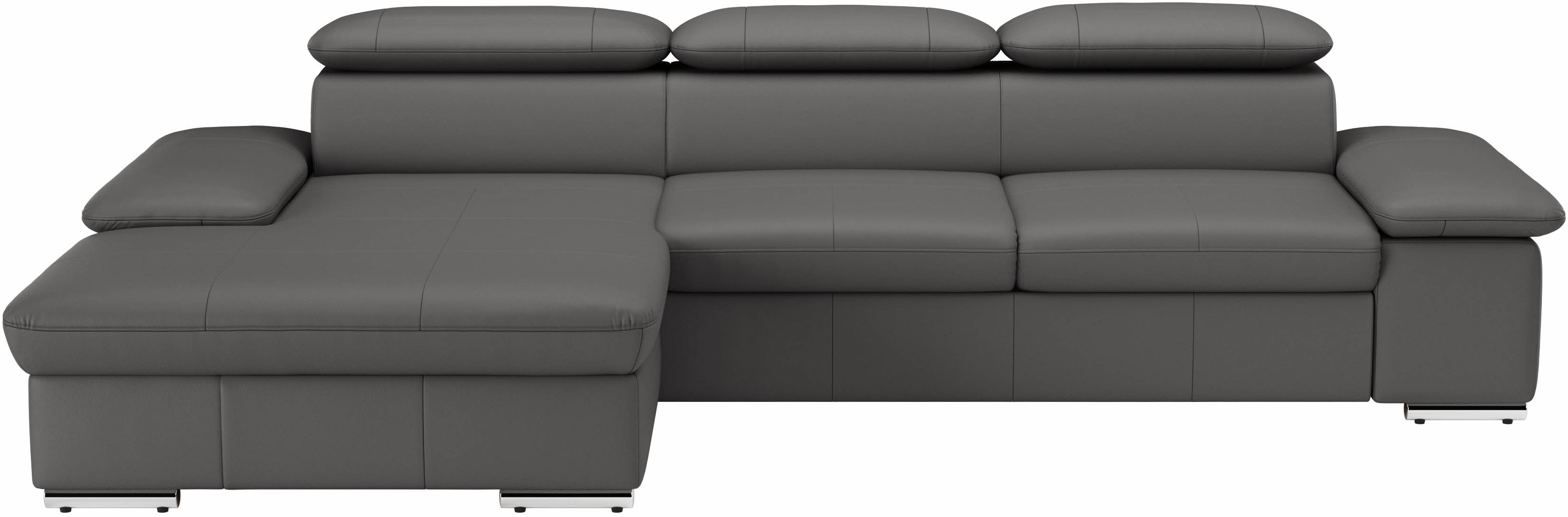sit&more Ecksofa "Valantine L-Form, B: 286 cm" mit Arm- & Kopfteilverstellung, optional mit Schlaffunktion