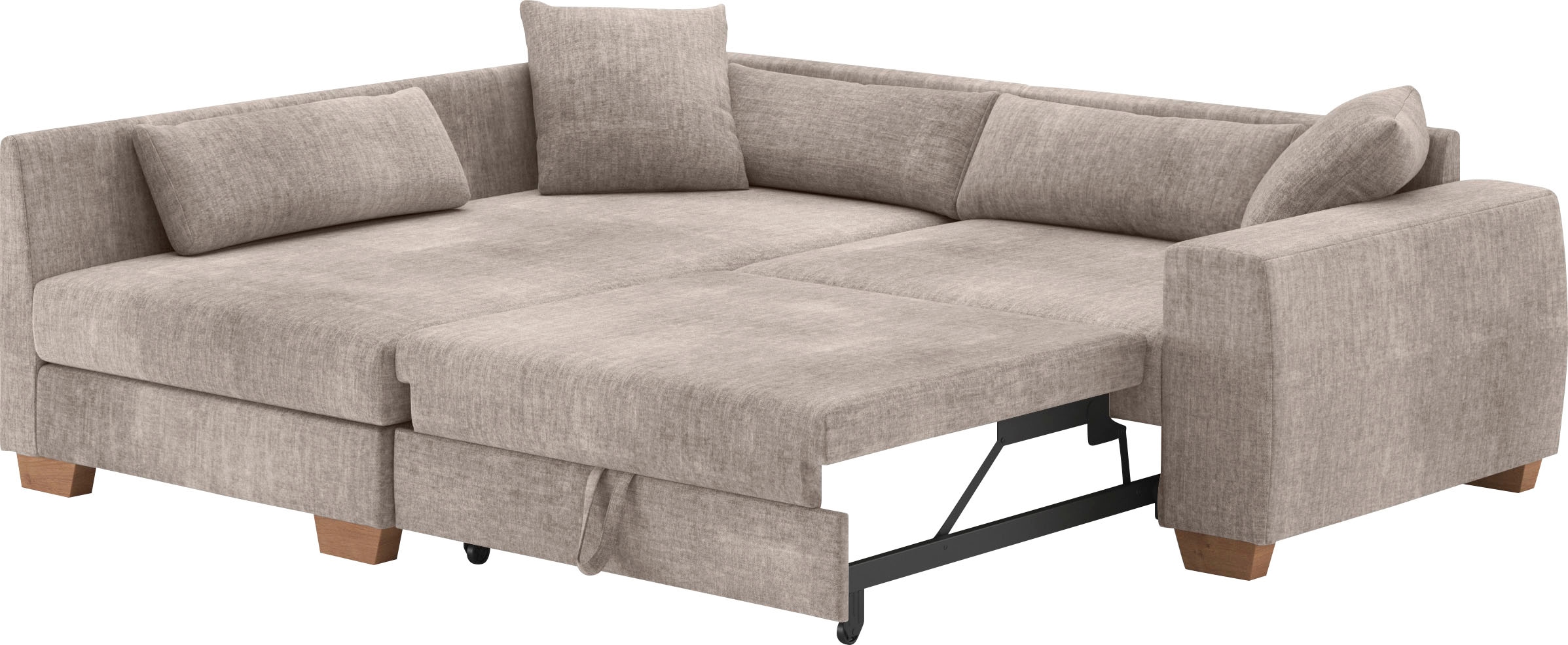 Mr. Couch Ecksofa »Helena L-Form«, Mit Federkern, wahlweise mit Bettfunktion und Taschenfederkern