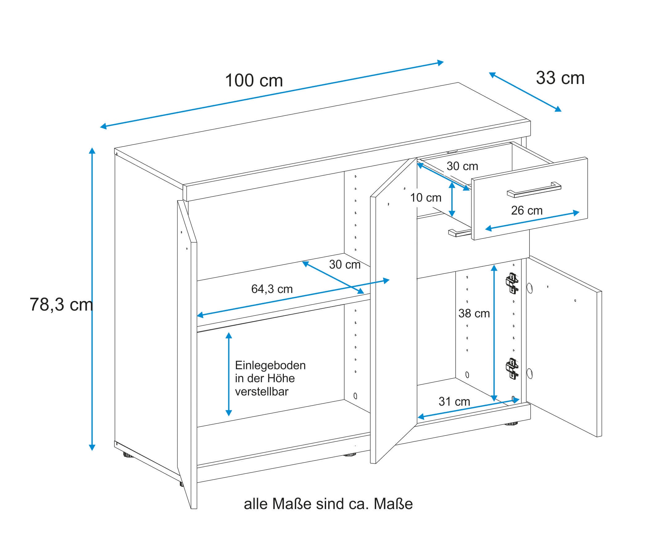 VOGL Möbelfabrik Sideboard »Sunny«
